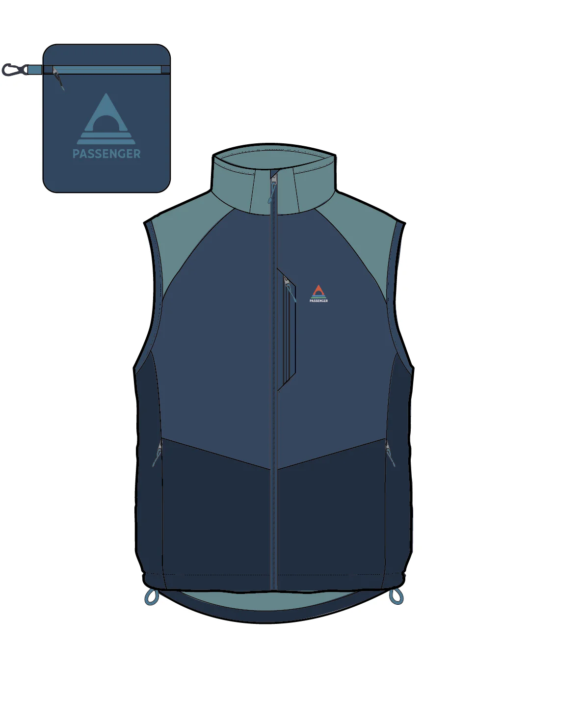 Shasta Lightweight ThermoreĀ® Insulated Gilet - Rich Navy/Dark Denim/Arctic - Image 11