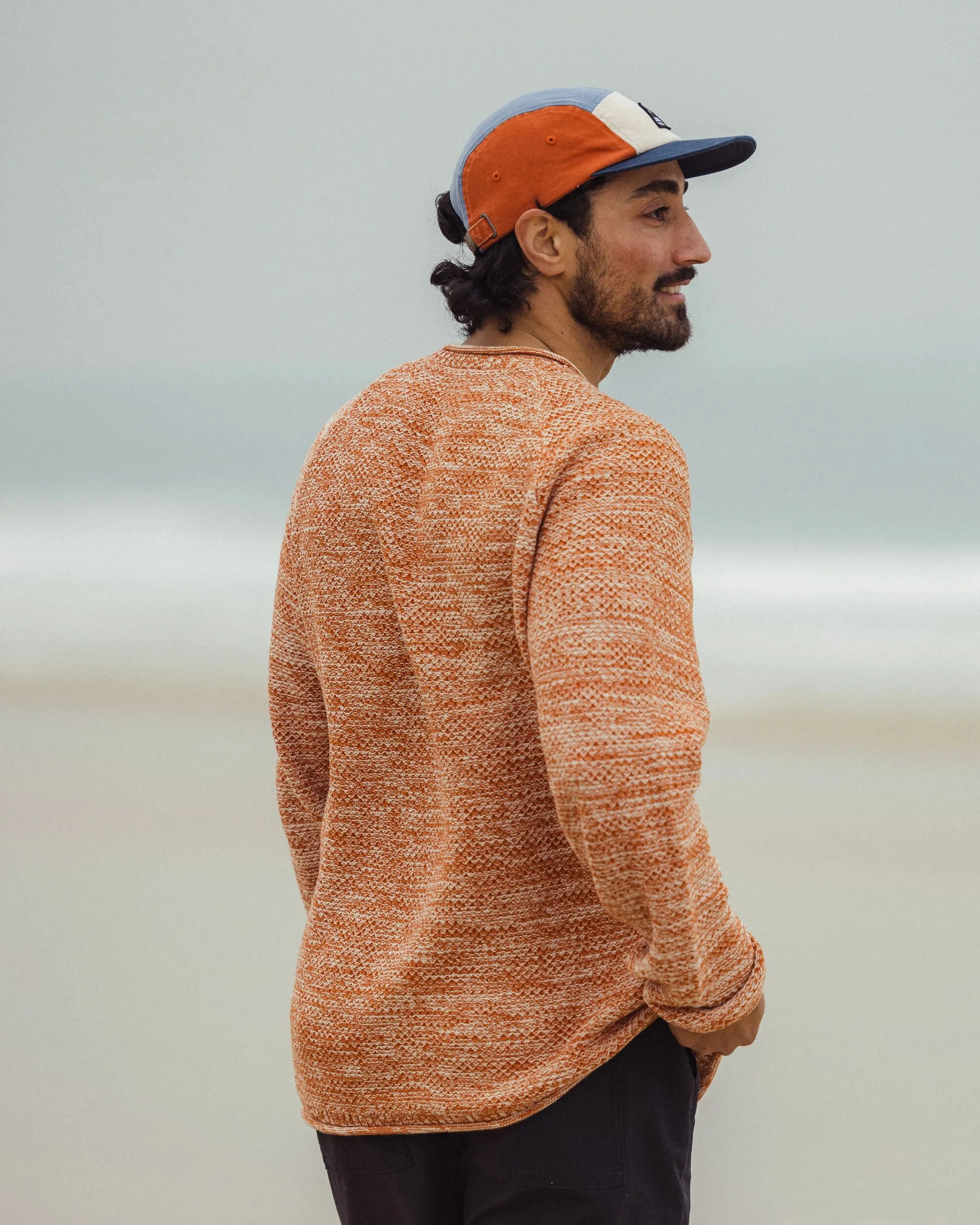 Shore Knitted Jumper - Sunset Orange - Image 4