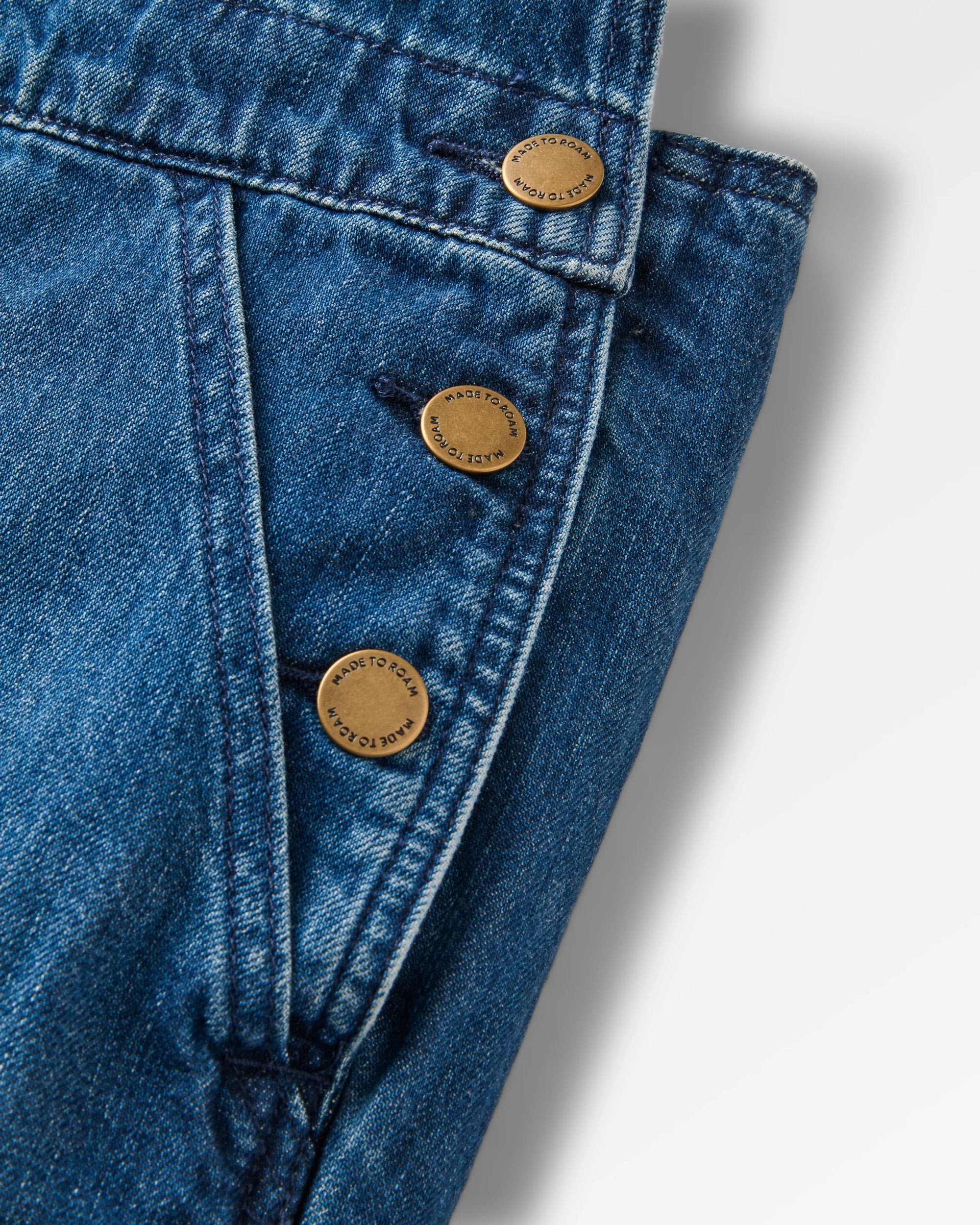Shuffle Denim Dungarees - Denim Blue - Image 8