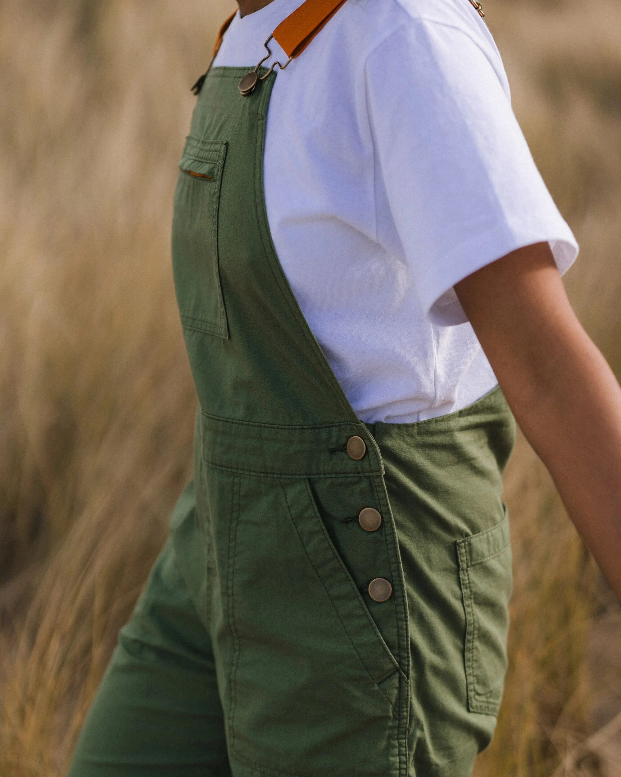 Shuffle Light Short Dungarees - Wild Green - Image 5