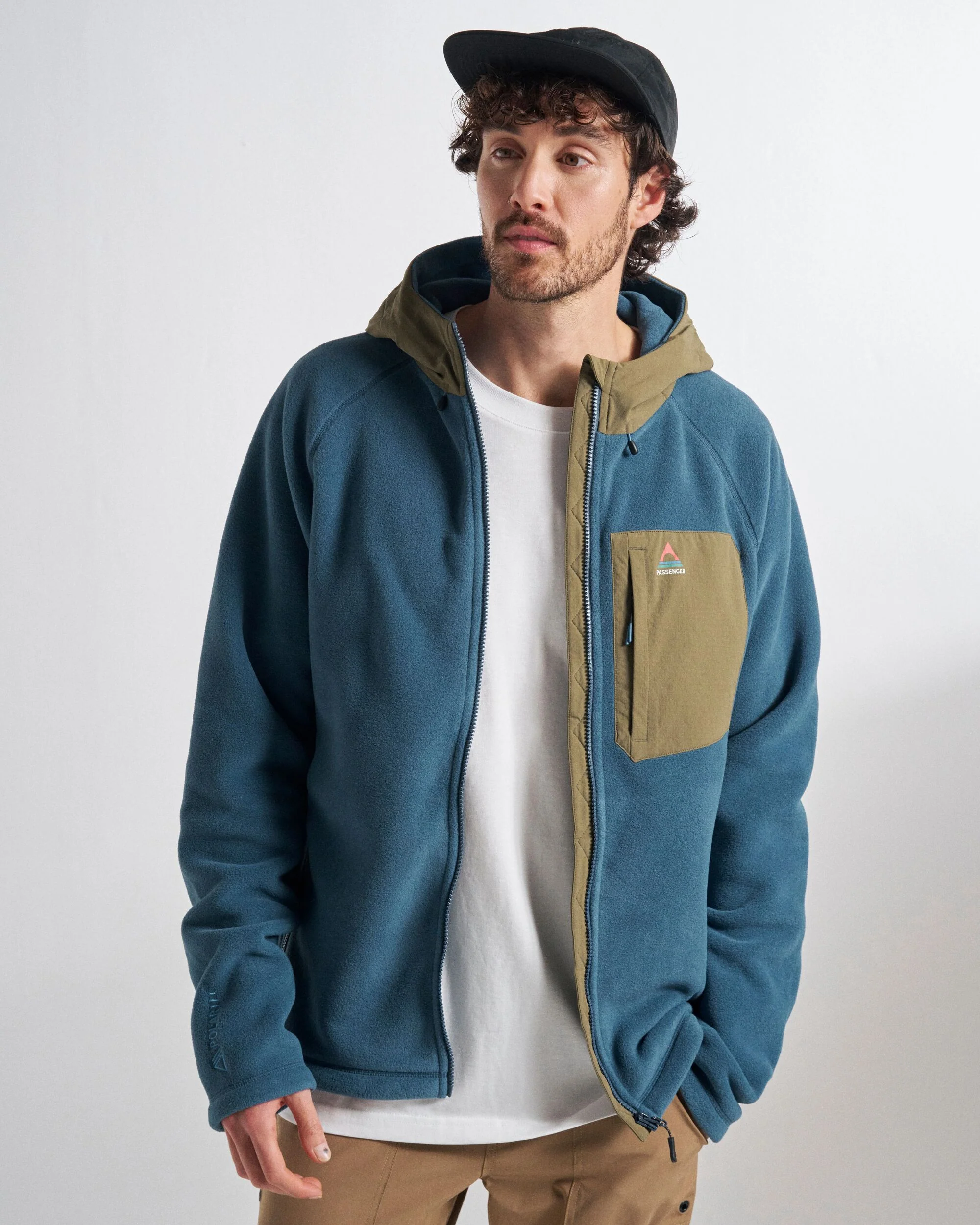 Sierrascape Men's PolartecĀ® Fleece Hoodie - Dark Denim - Image 5