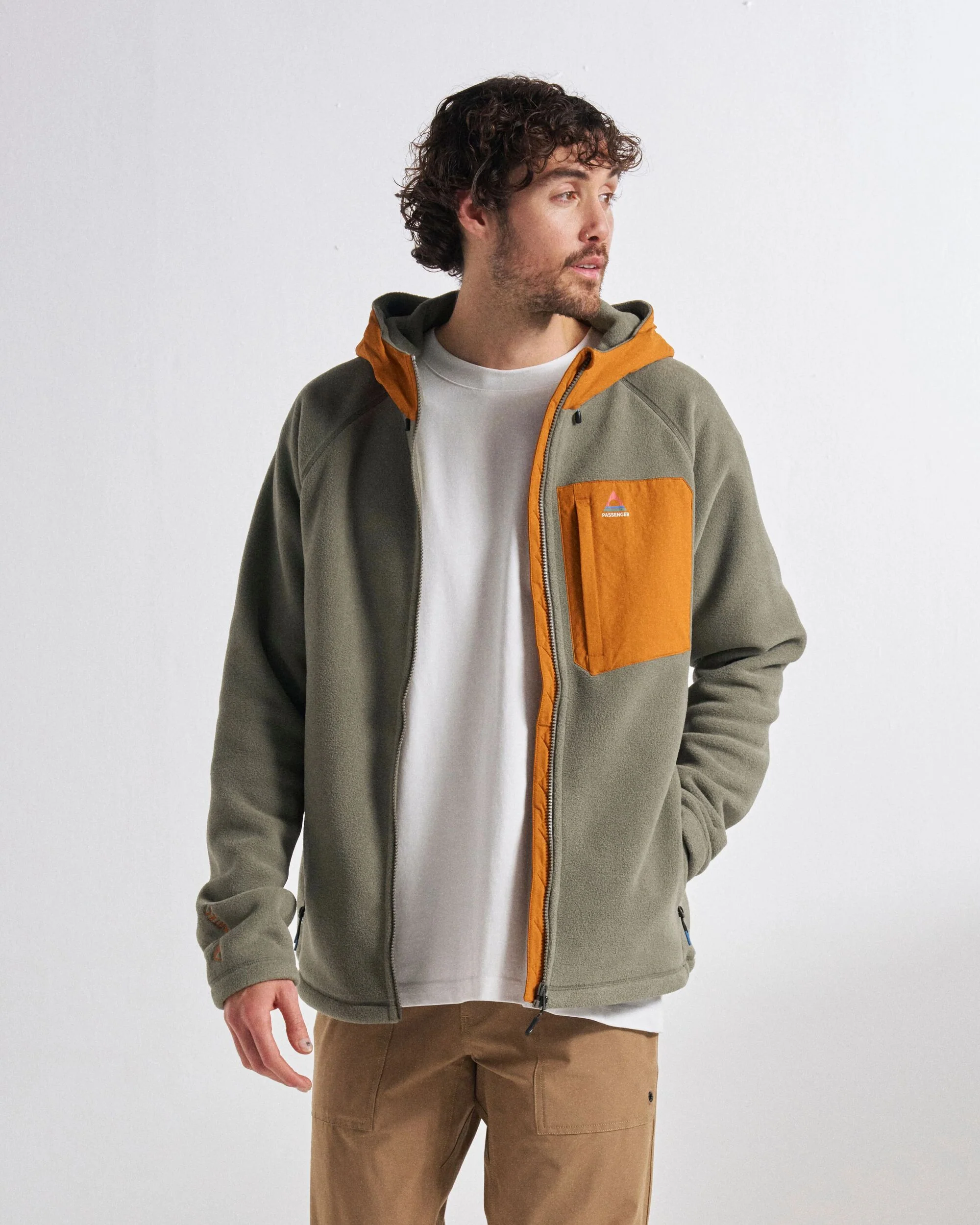 Sierrascape Men's PolartecĀ® Fleece Hoodie - Dusty Olive - Image 6