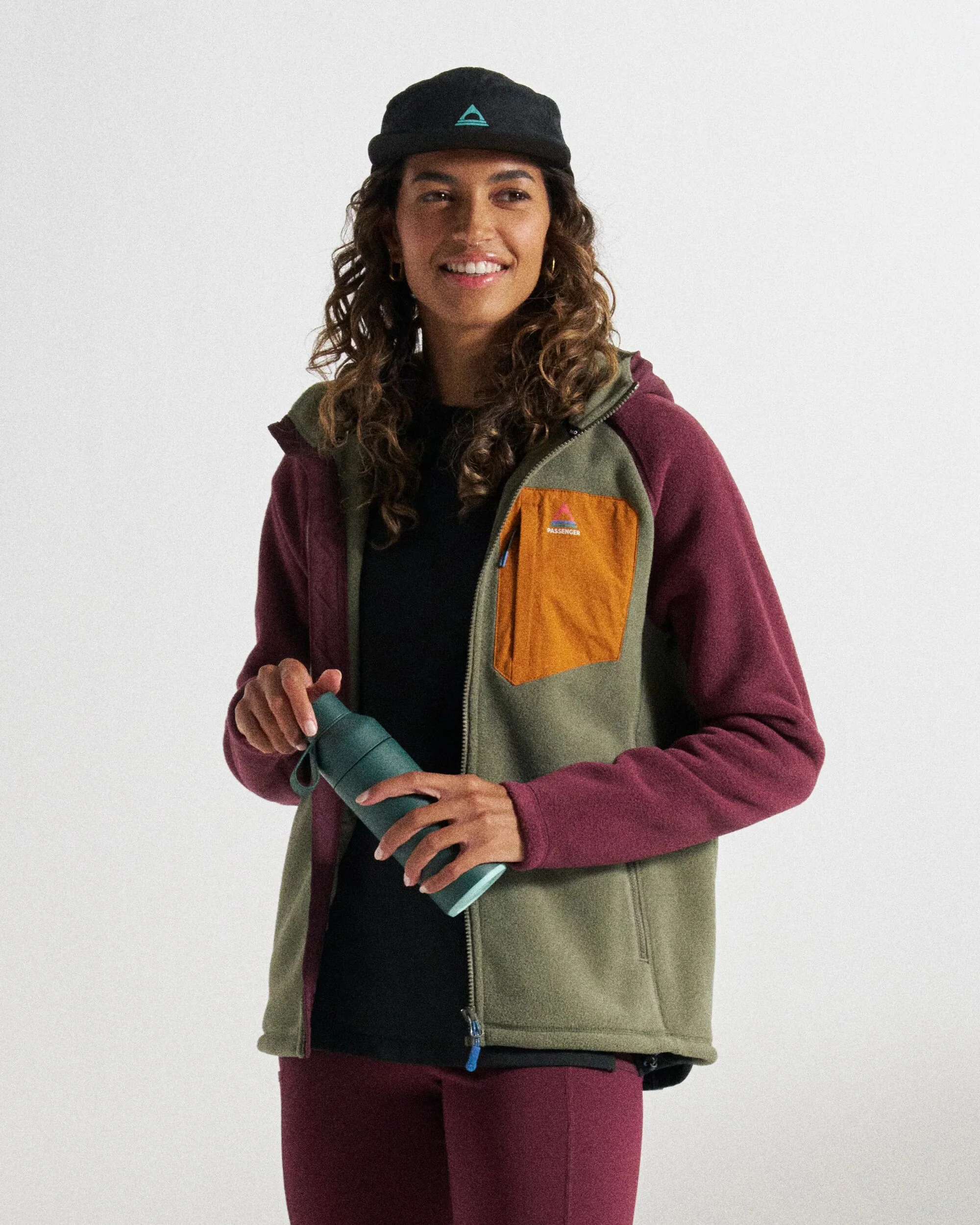 Sierrascape Women's PolartecĀ® Fleece Hoodie - Fig/Dusty Olive - Image 3
