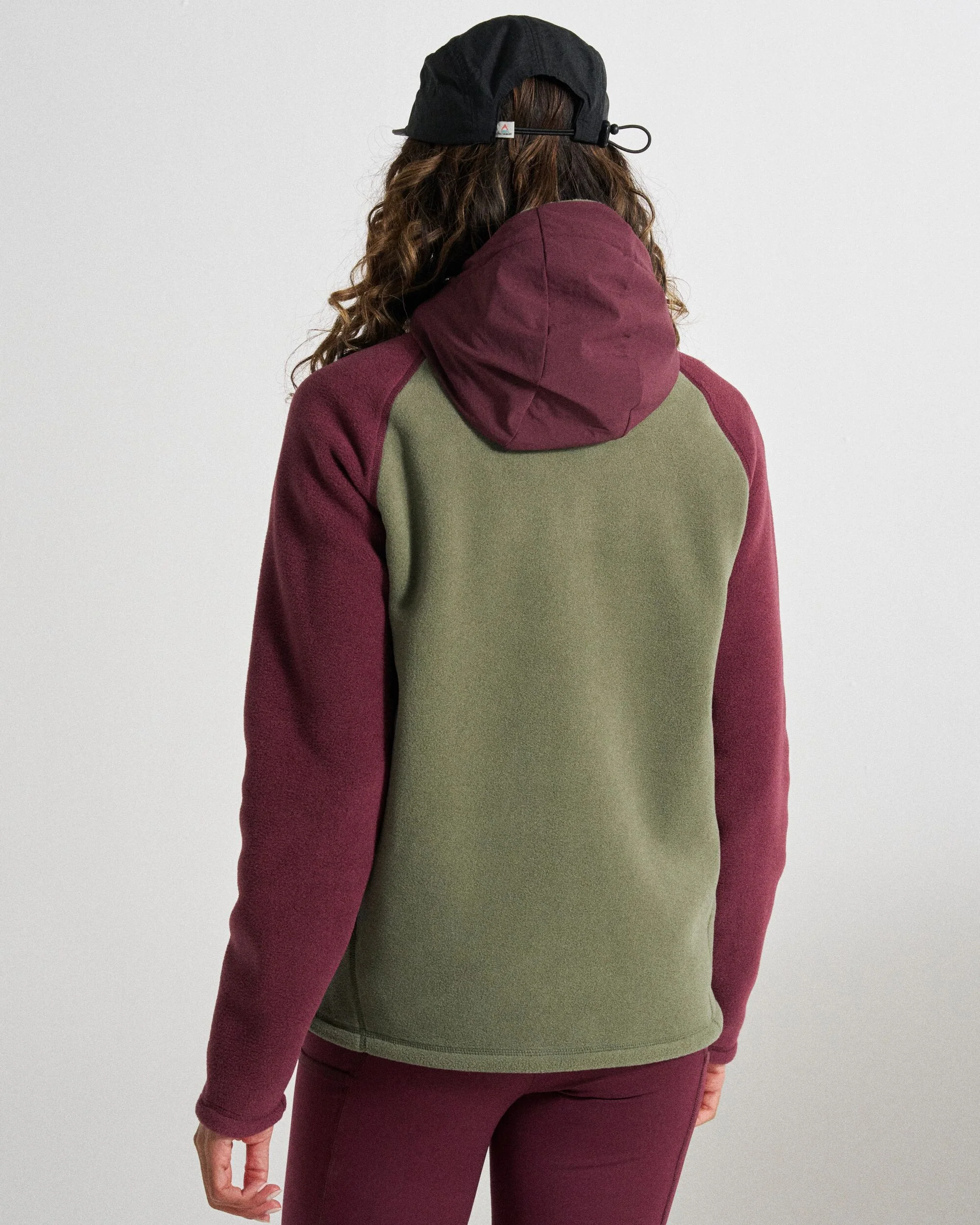 Sierrascape Women's PolartecĀ® Fleece Hoodie - Fig/Dusty Olive - Image 4