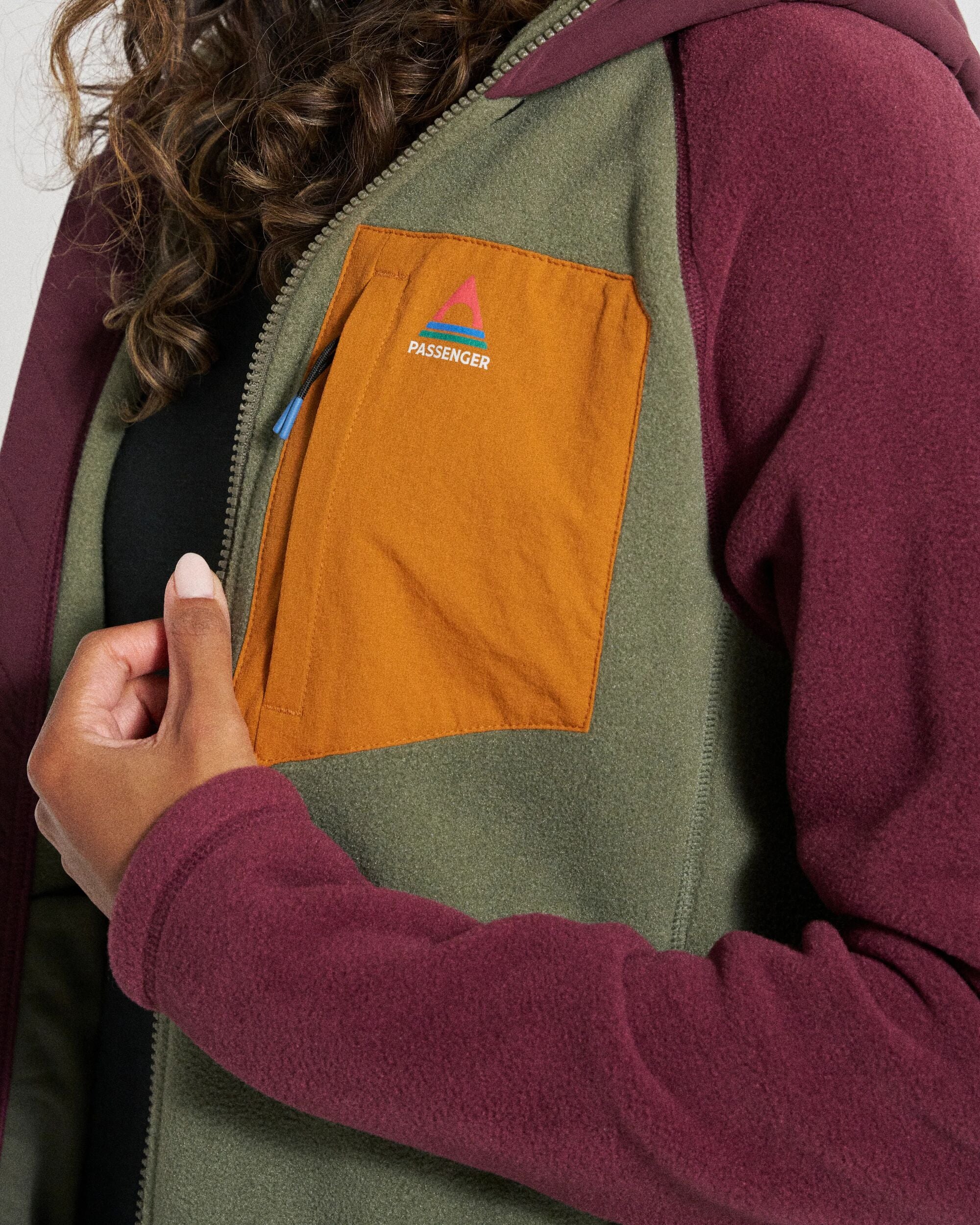 Sierrascape Women's PolartecĀ® Fleece Hoodie - Fig/Dusty Olive - Image 5
