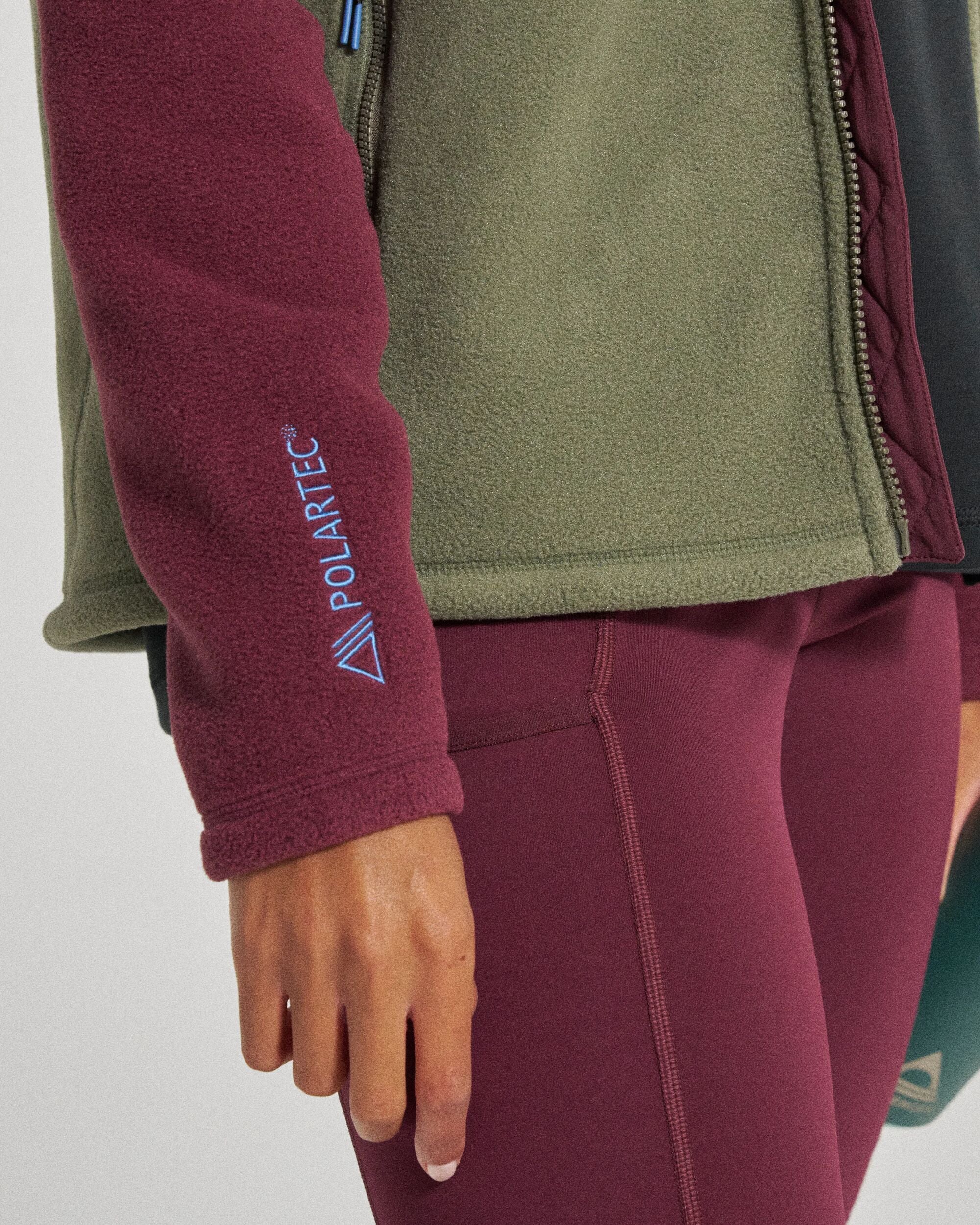 Sierrascape Women's PolartecĀ® Fleece Hoodie - Fig/Dusty Olive - Image 6