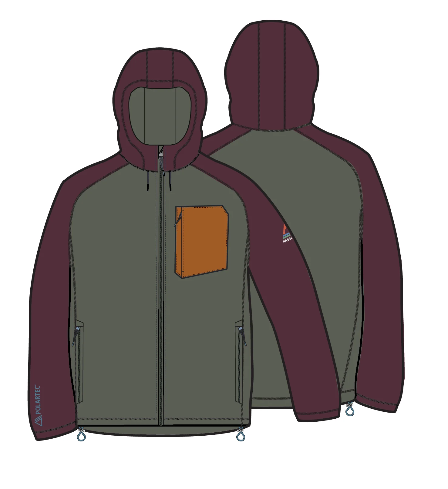 Sierrascape Women's PolartecĀ® Fleece Hoodie - Fig/Dusty Olive - Image 9