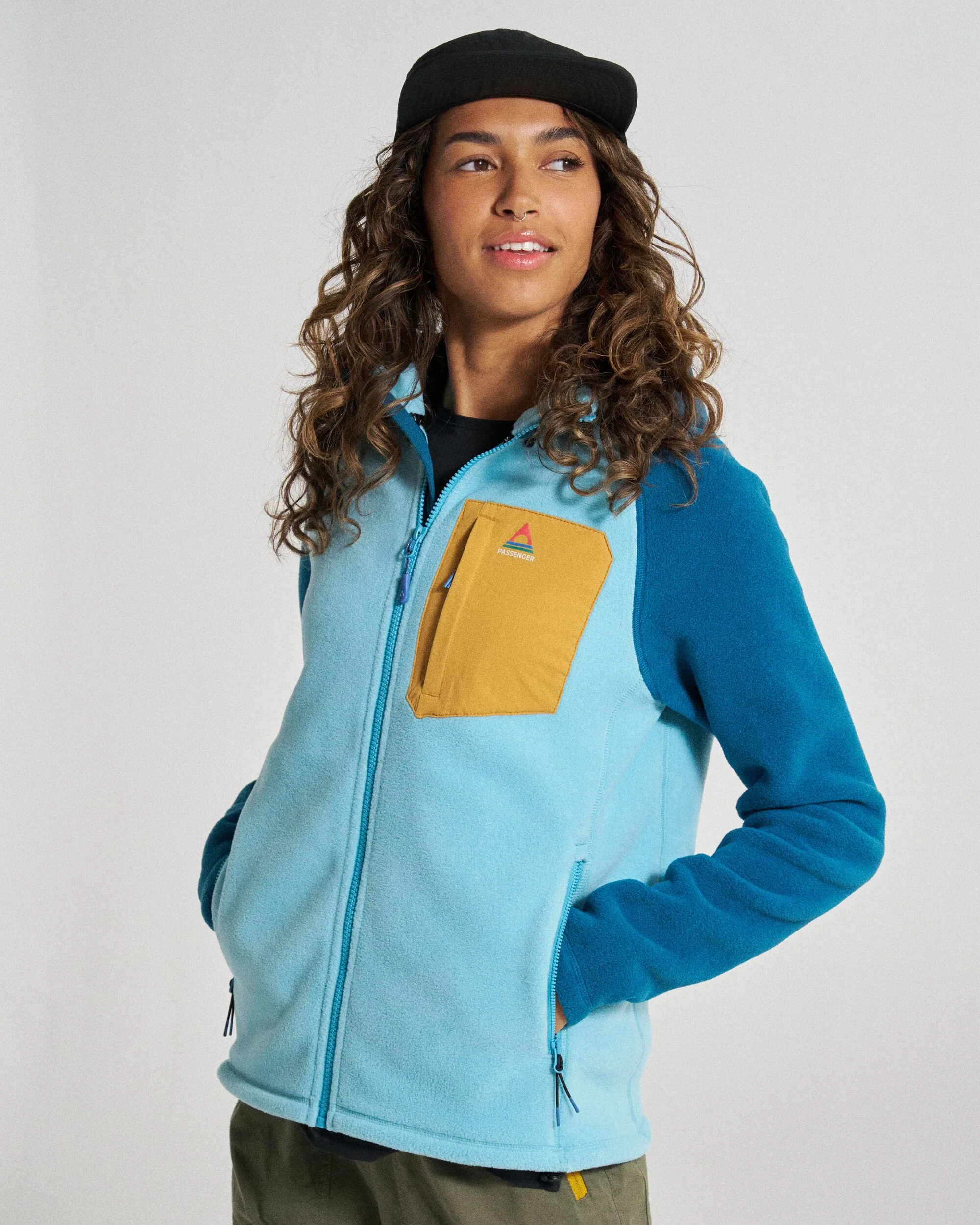 Sierrascape Women's PolartecĀ® Fleece Hoodie - Retro Blue/Tidal Blue - Image 3