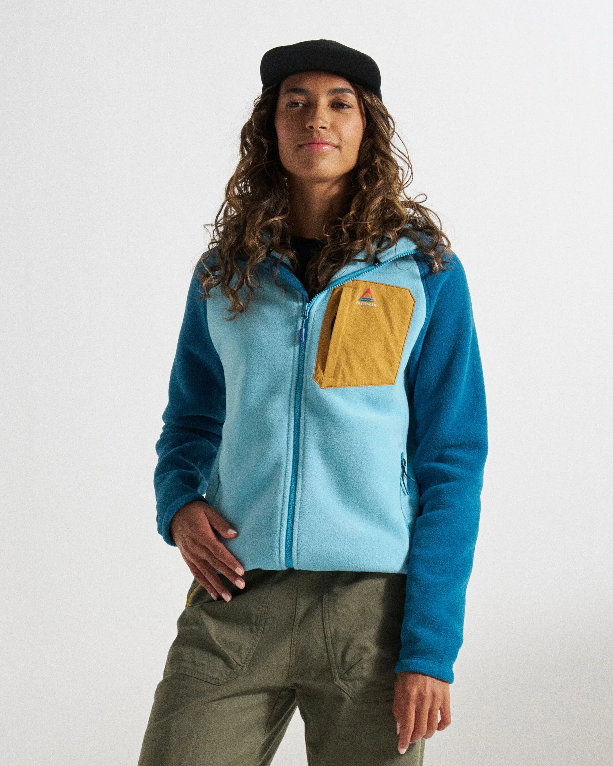 Sierrascape Women's PolartecĀ® Fleece Hoodie - Retro Blue/Tidal Blue - Image 4