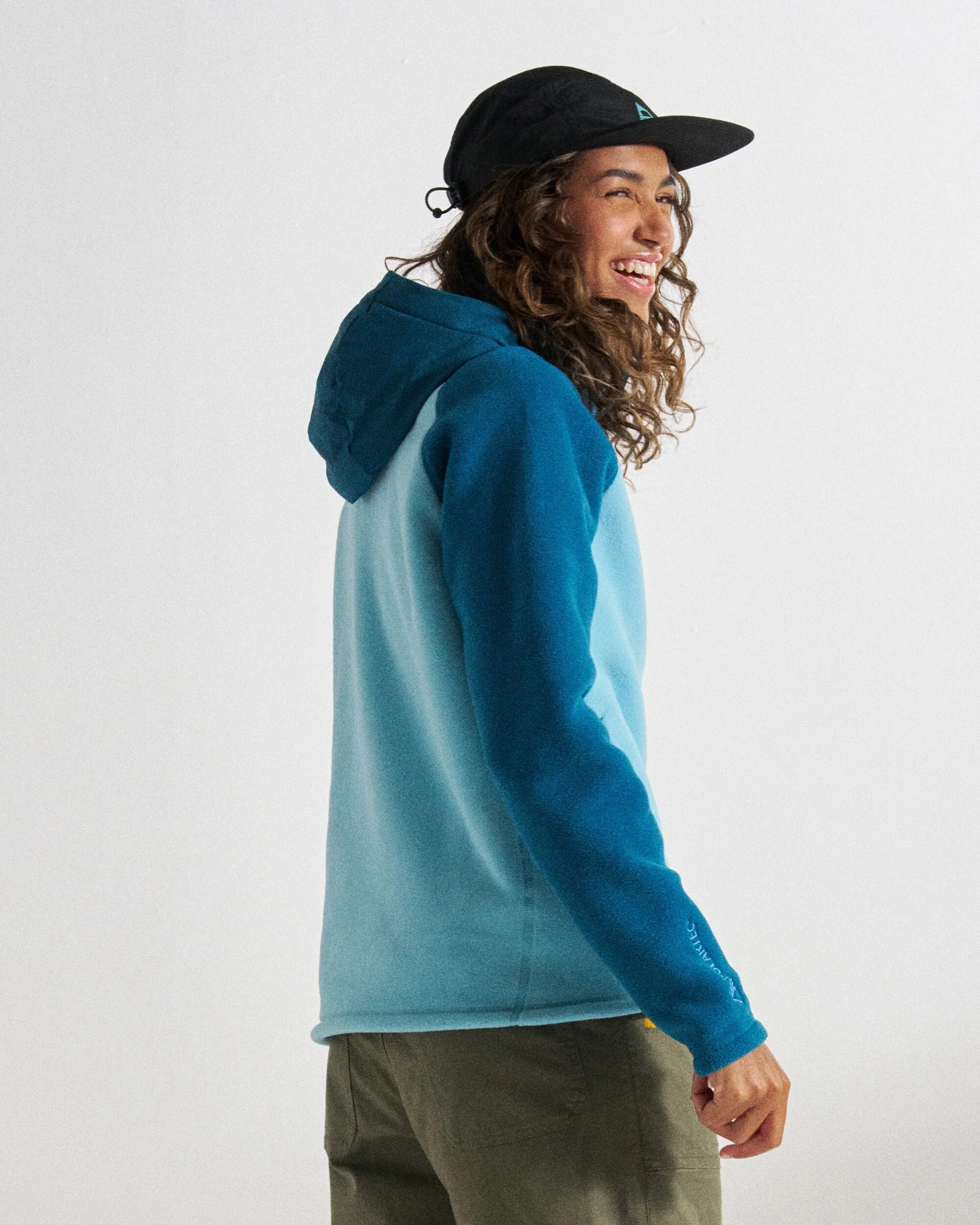 Sierrascape Women's PolartecĀ® Fleece Hoodie - Retro Blue/Tidal Blue - Image 6