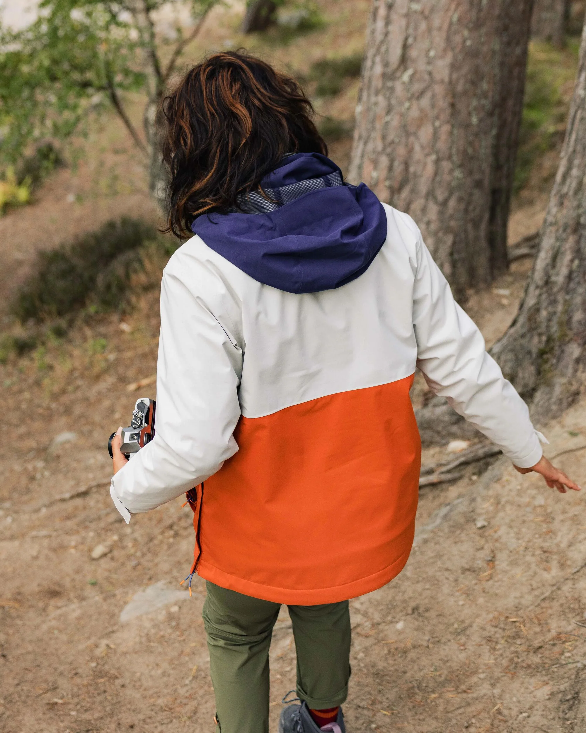 Skyline Waterproof Anorak - Burnt Orange/Birch - Image 3