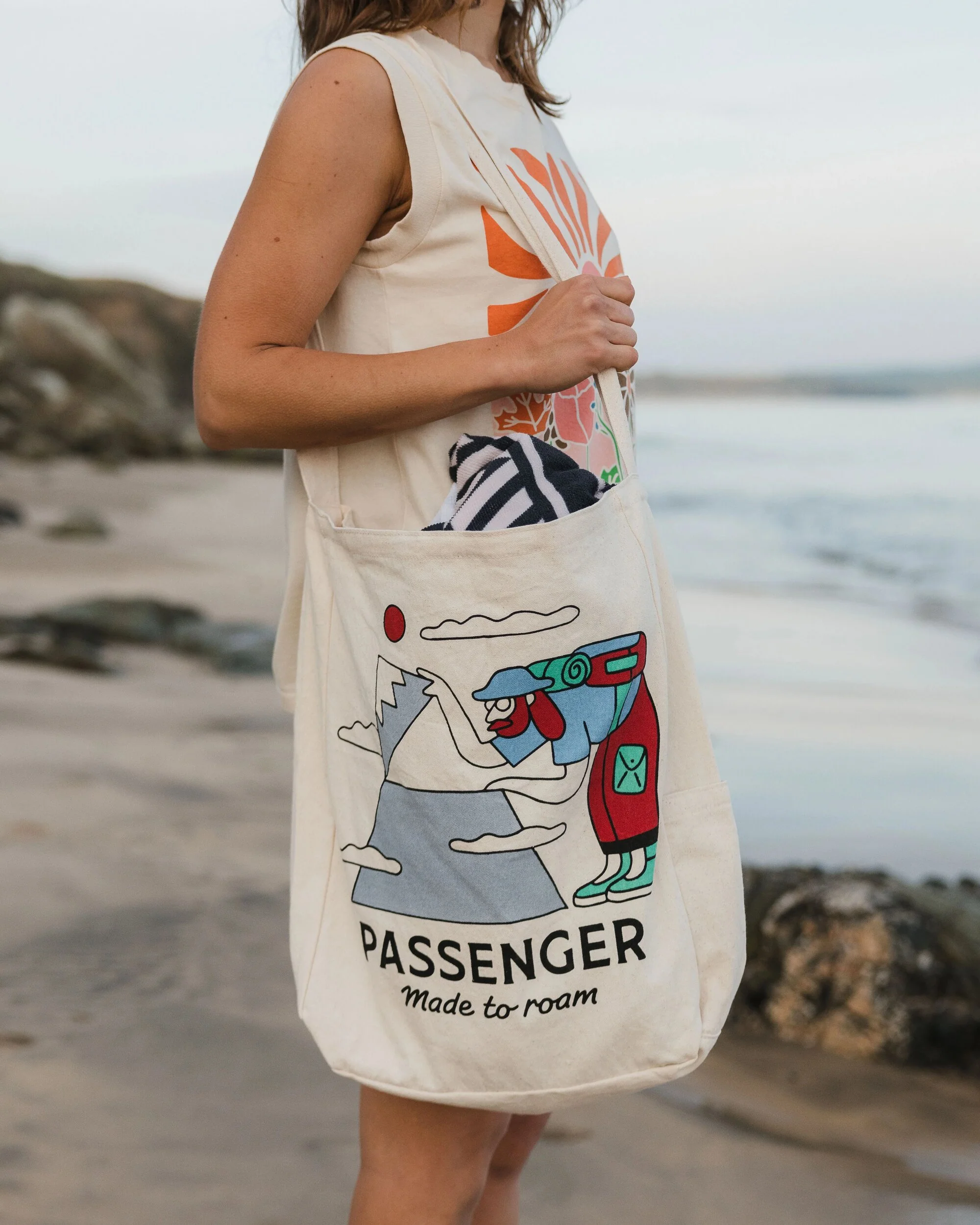 Sneaky Peak Organic Cotton Tote Bag - Multi - Passenger - Image 6