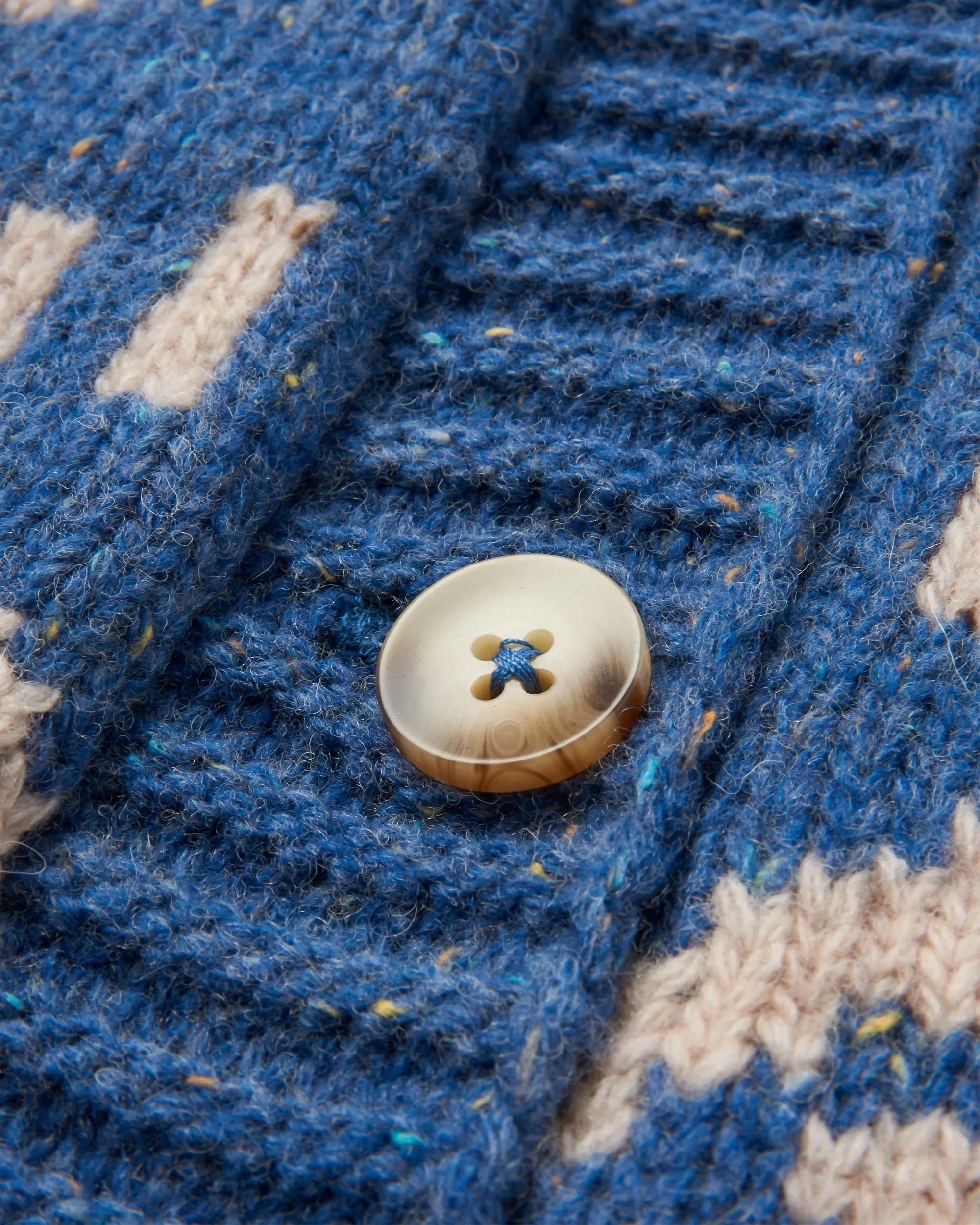 Snoozle Knitted Hooded Cardigan - Rich Nav - Image 3