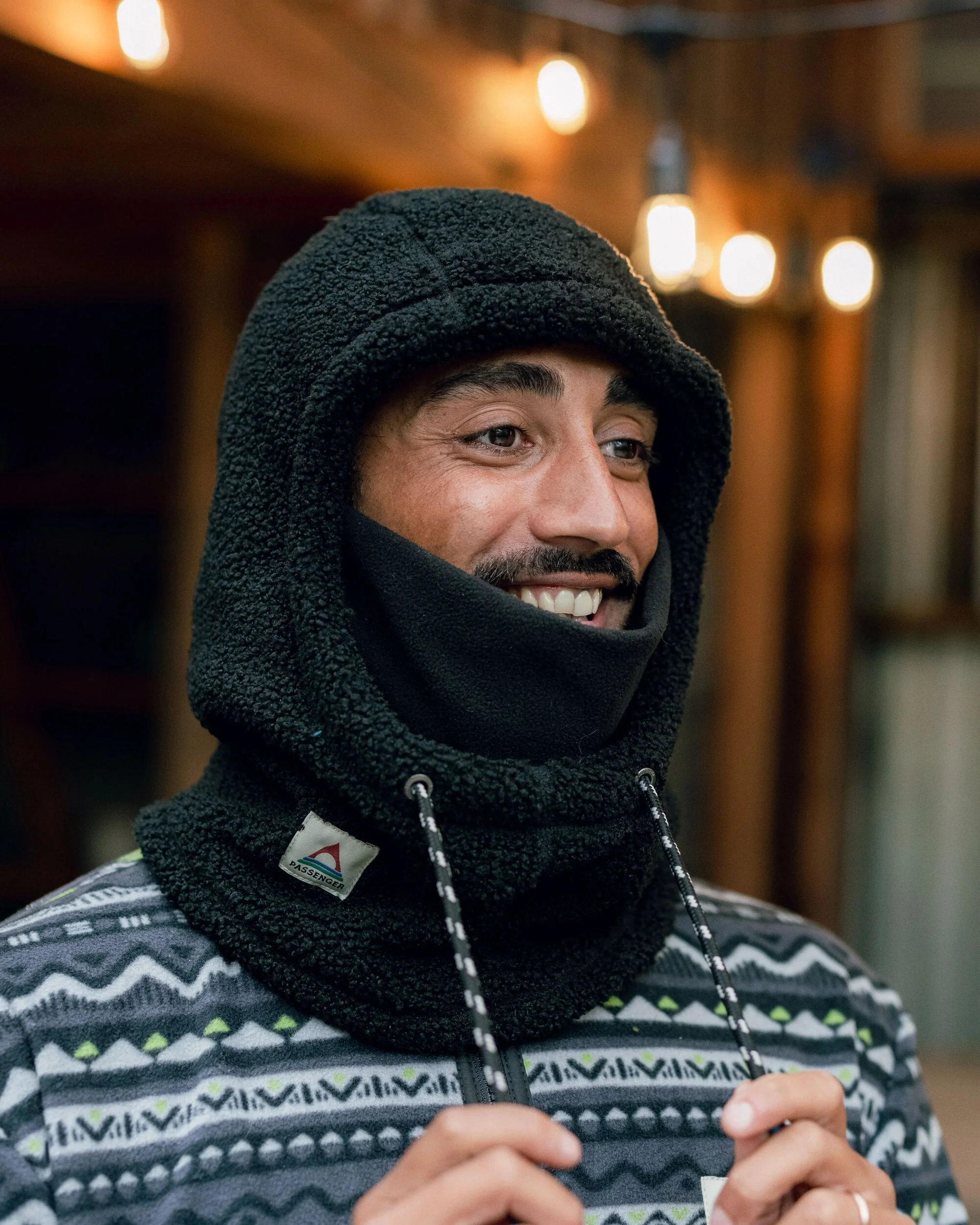 Snowdrift Fleece Hood - Black