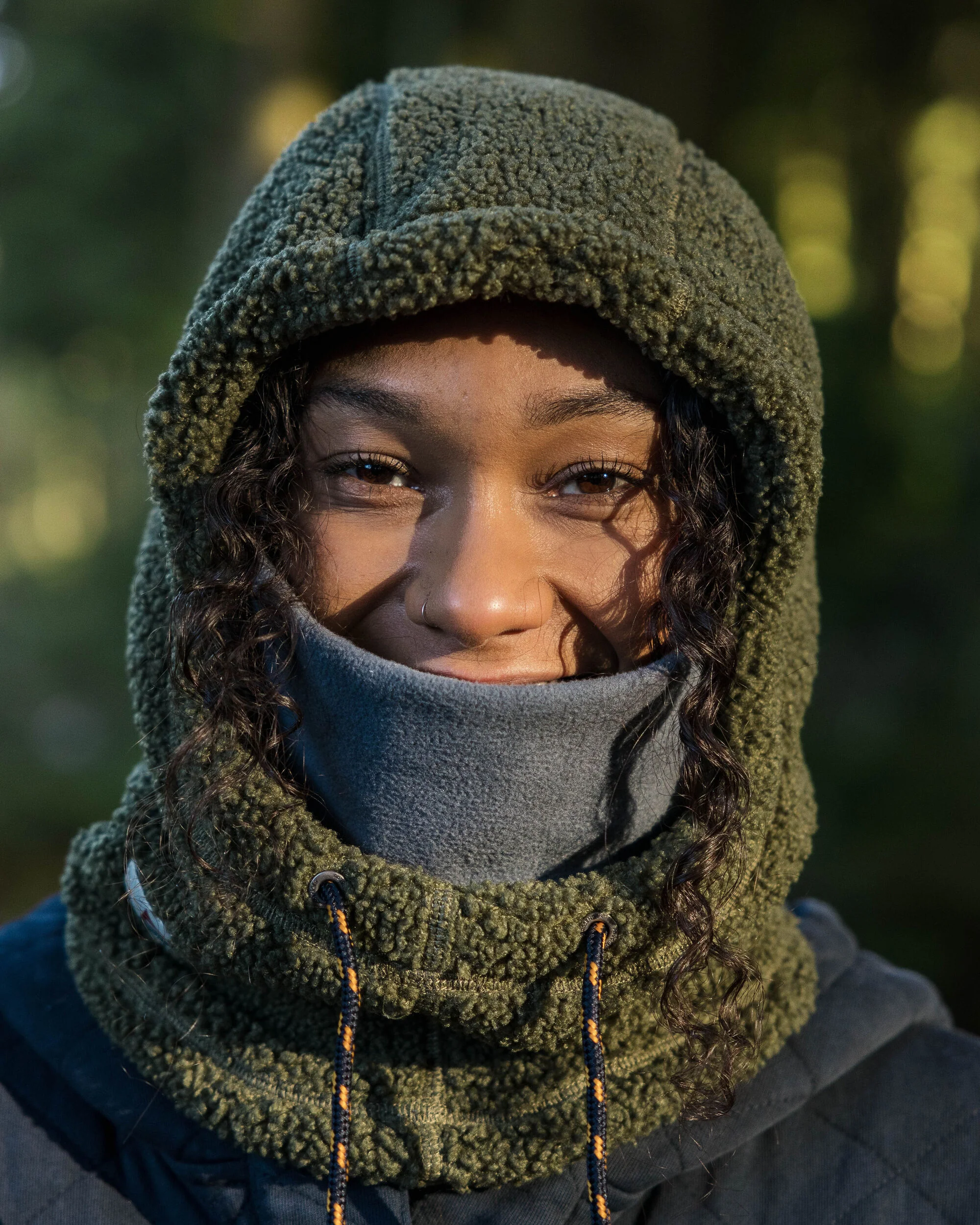 Snowdrift Fleece Hood - Khaki - Image 3