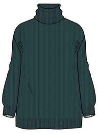 Snug Polo Neck Knitted Jumper - Mediterranean - Image 11