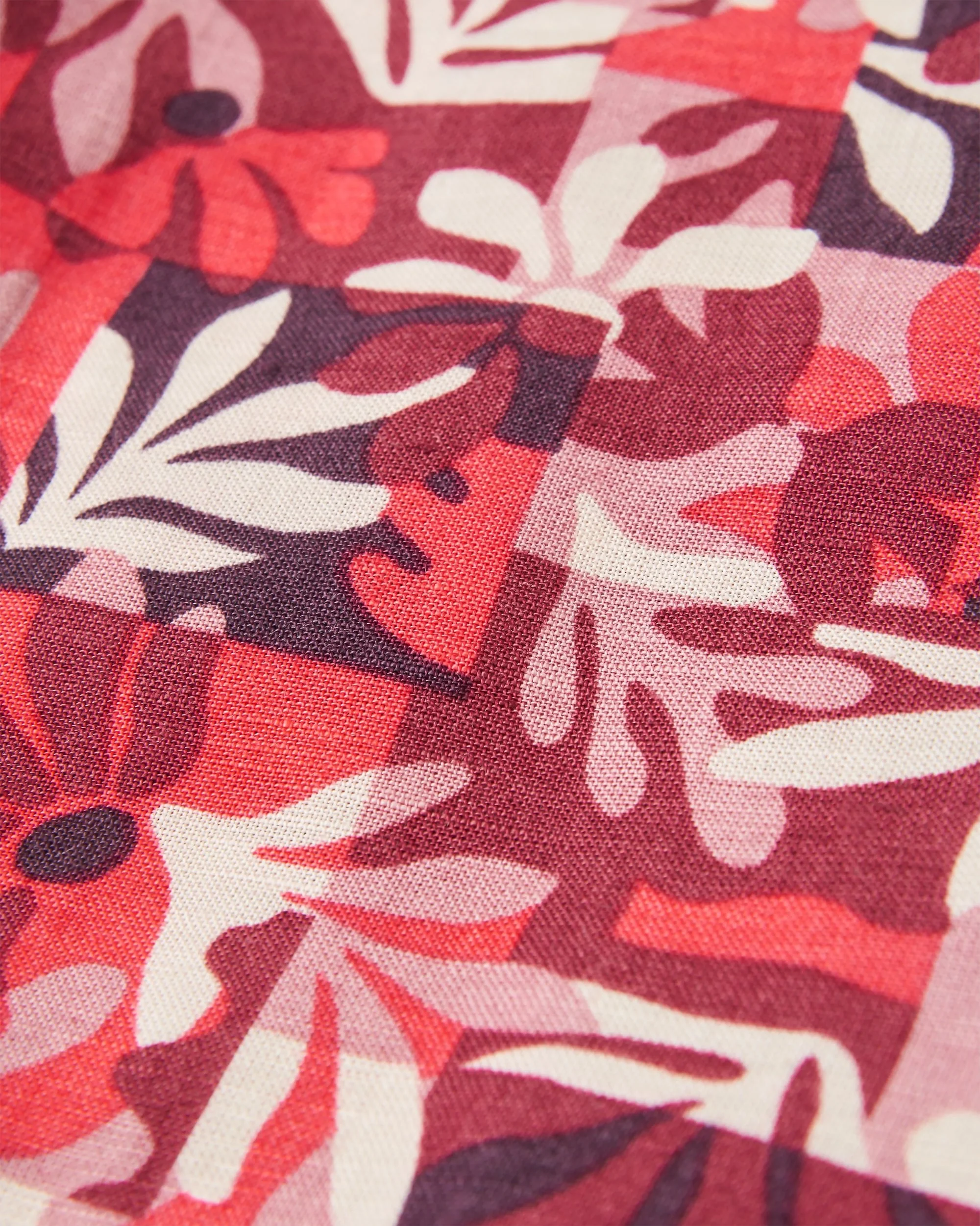 Someday Linen Trouser - Mountain Foliage Cranberry - Image 8