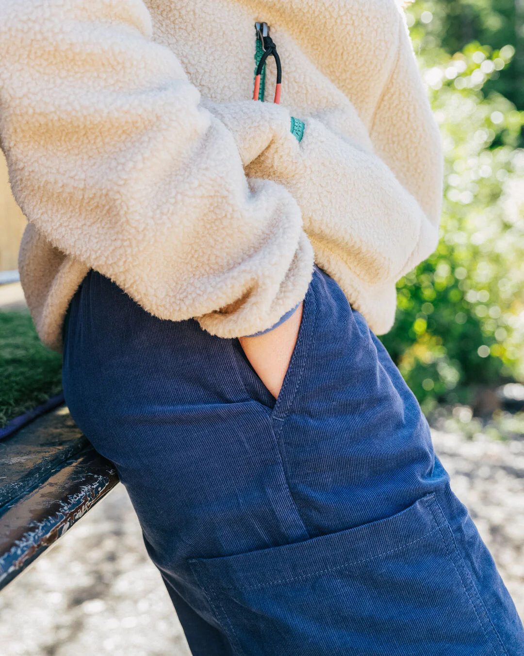 Someday Organic Corduroy Trouser - Dark Denim - Image 4