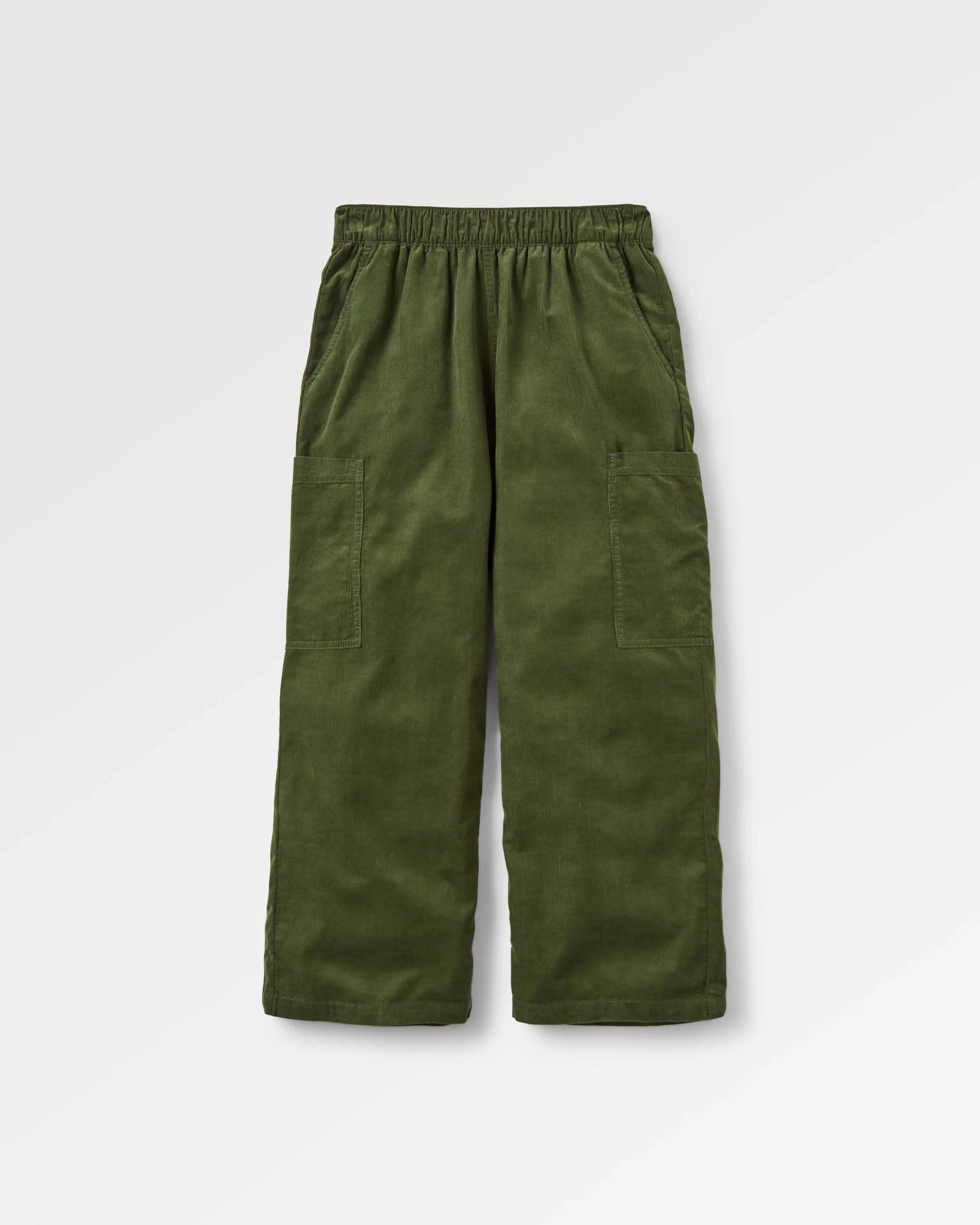 Someday Organic Cotton Corduroy Cropped Trouser - Fir Tree - Image 3