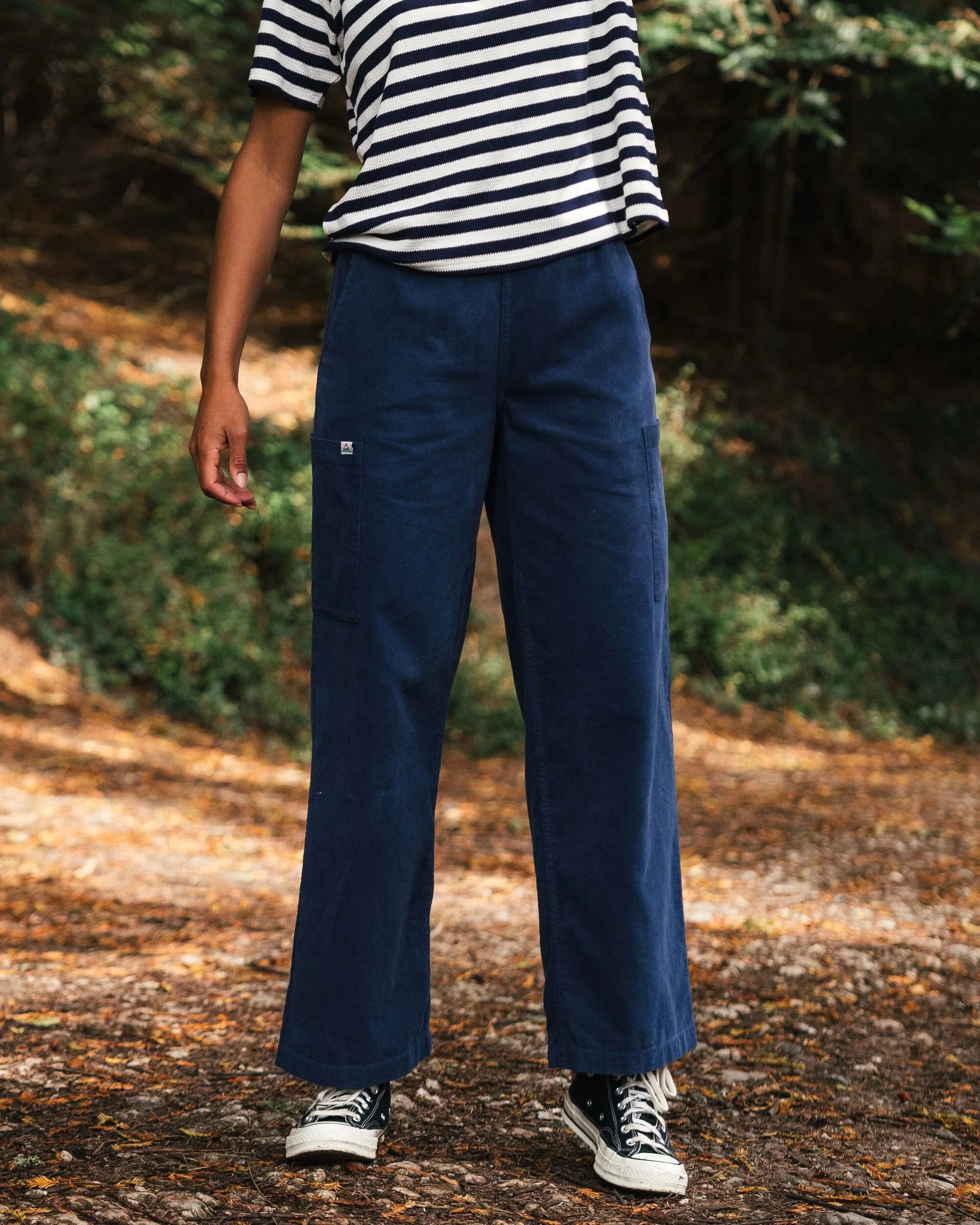Someday Organic Cotton Corduroy Trouser - Dark Denim - Image 4