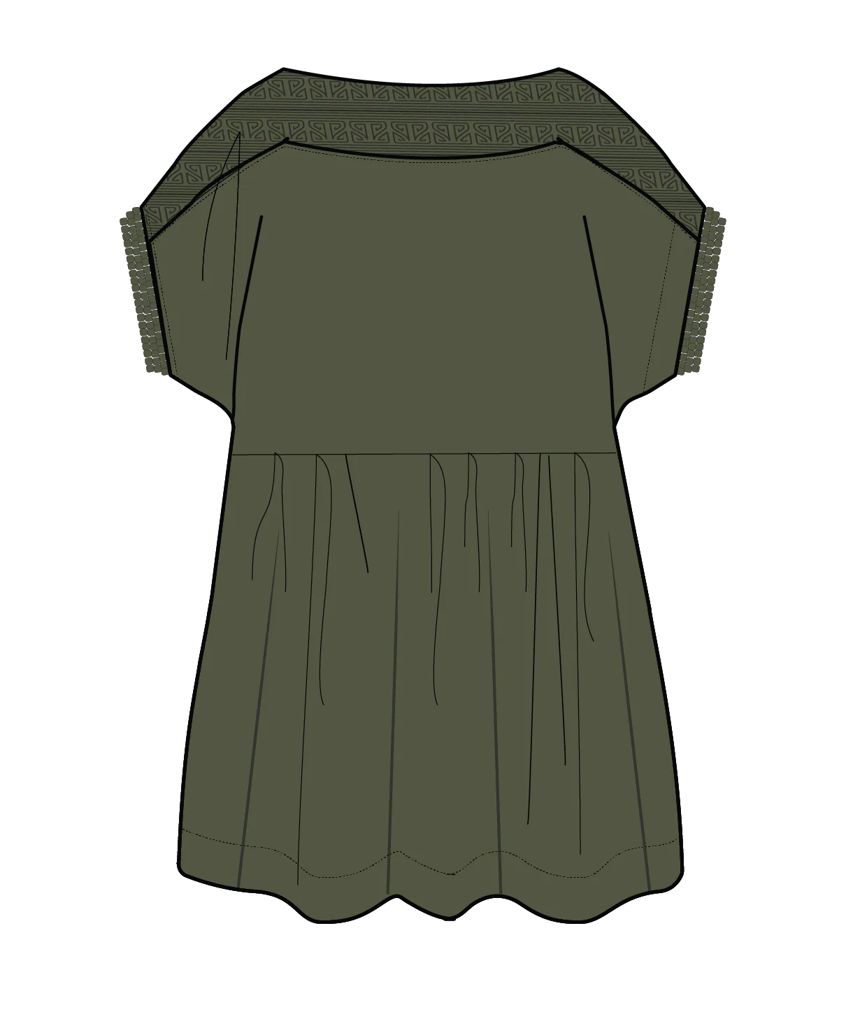 Sono Linen Beach Dress - Khaki - Image 5