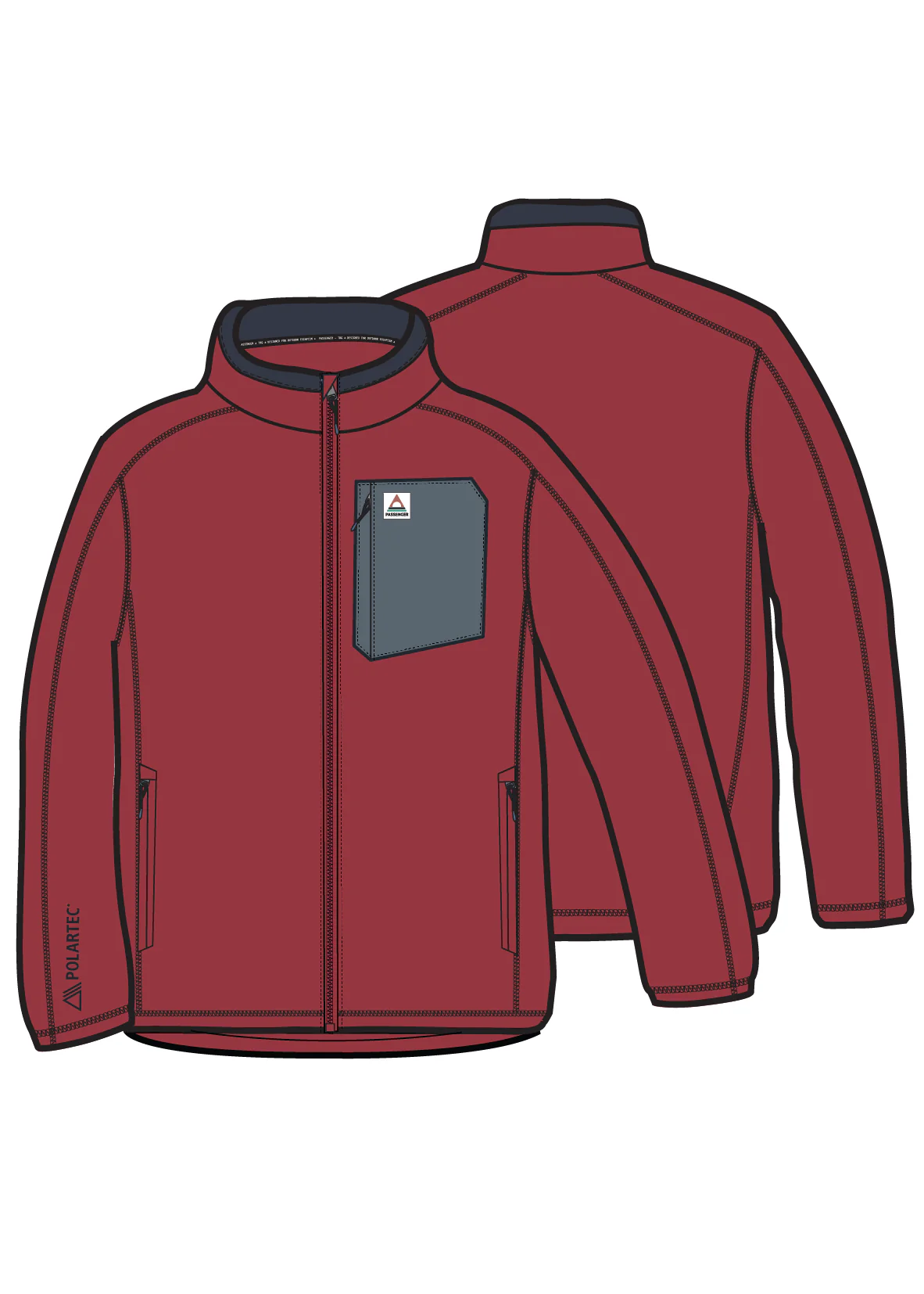 Stargazer PolartecĀ® Fleece - Garnet - Image 7