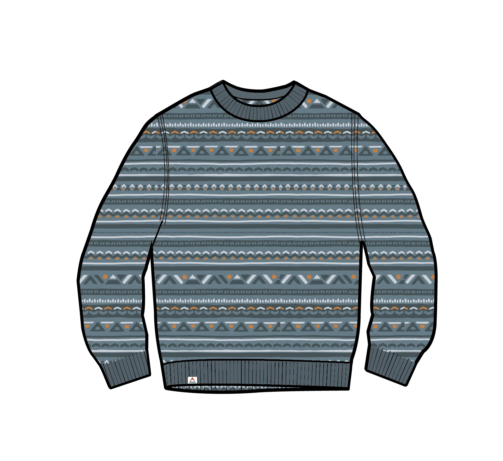 Stoked Knitted Jumper - Faded Denim Multi - Image 6