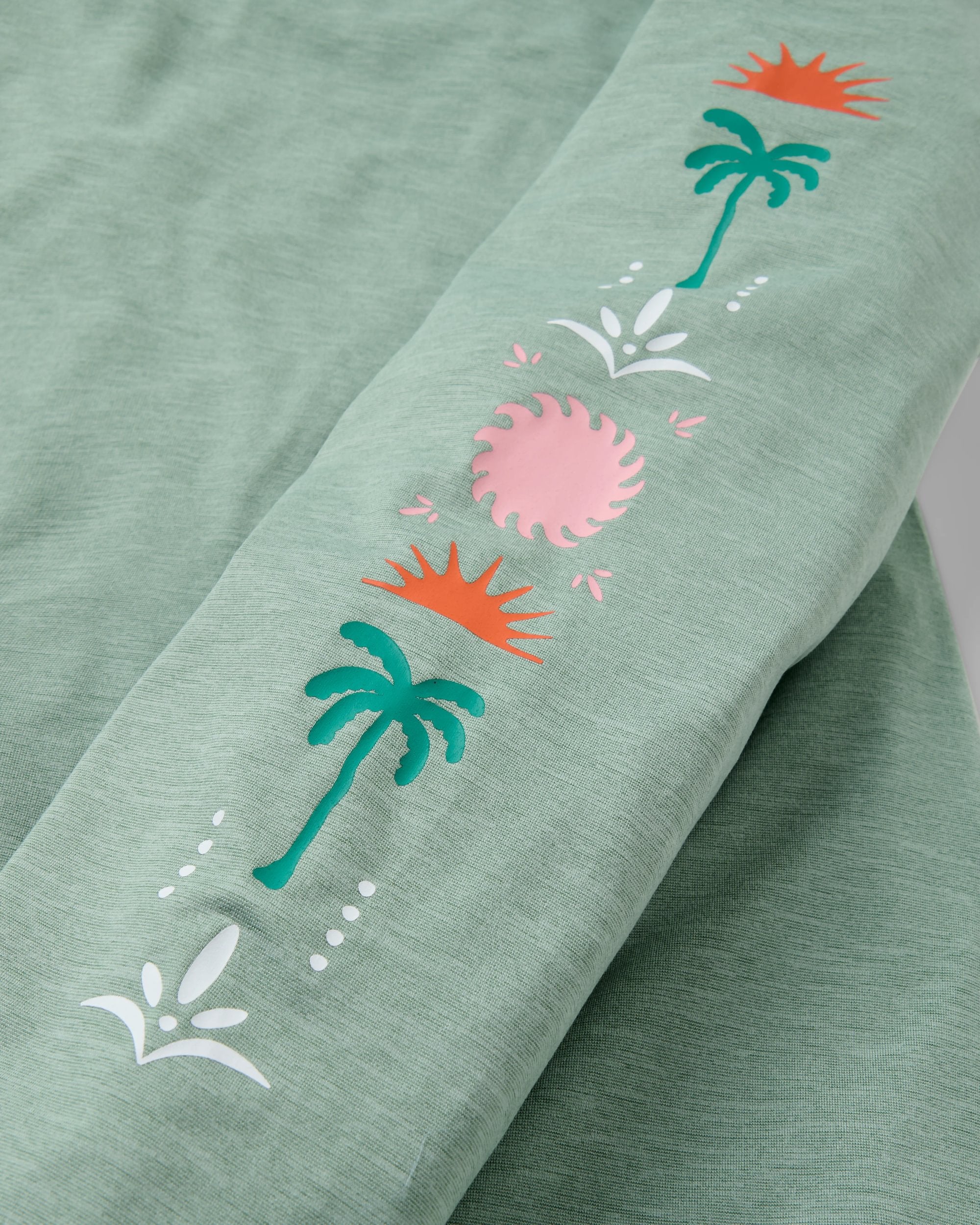 Sunvale Hooded UPF50 LS T-Shirt - Pistachio Marl - Image 3