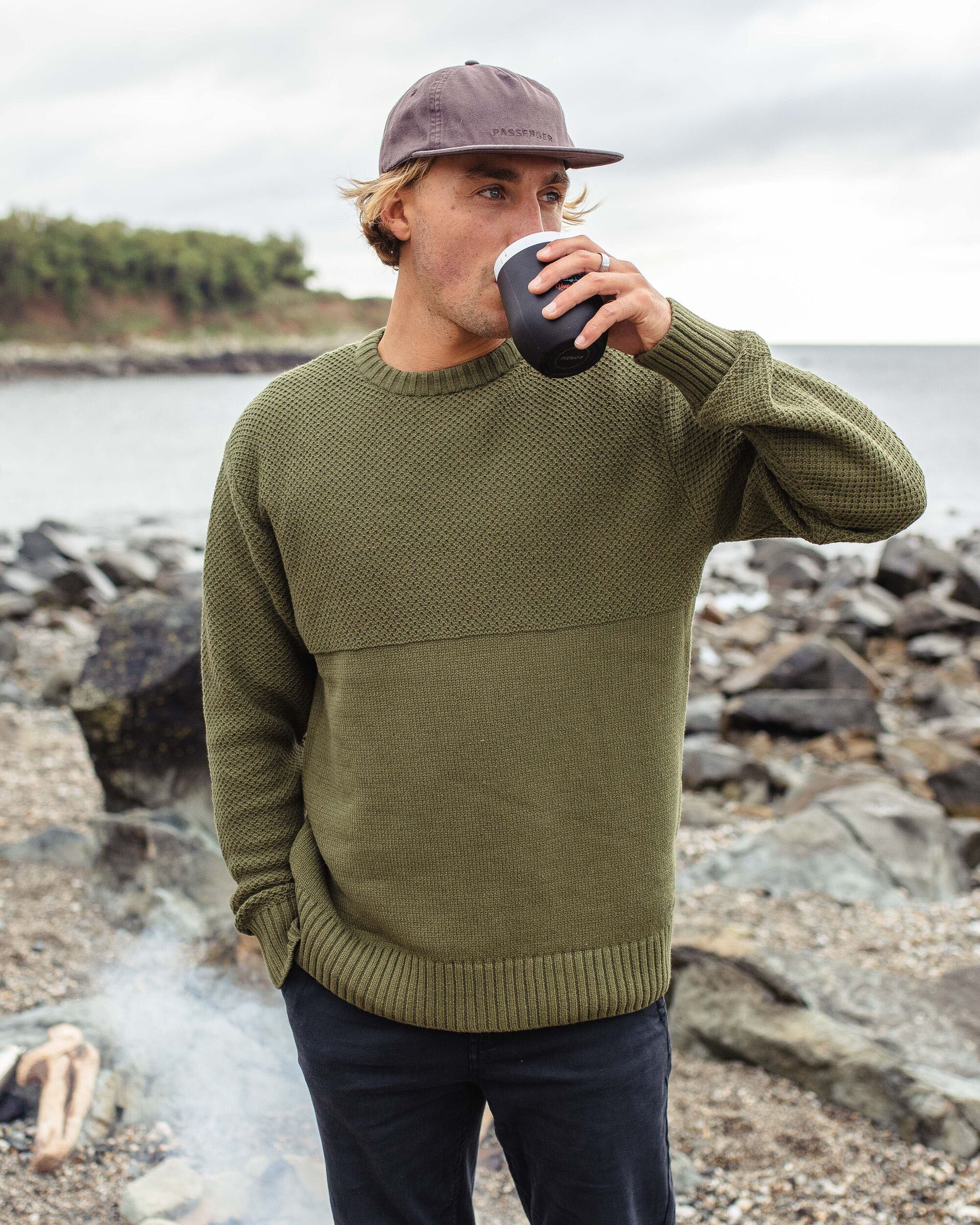 Swell Knitted Jumper - Khaki - Image 4