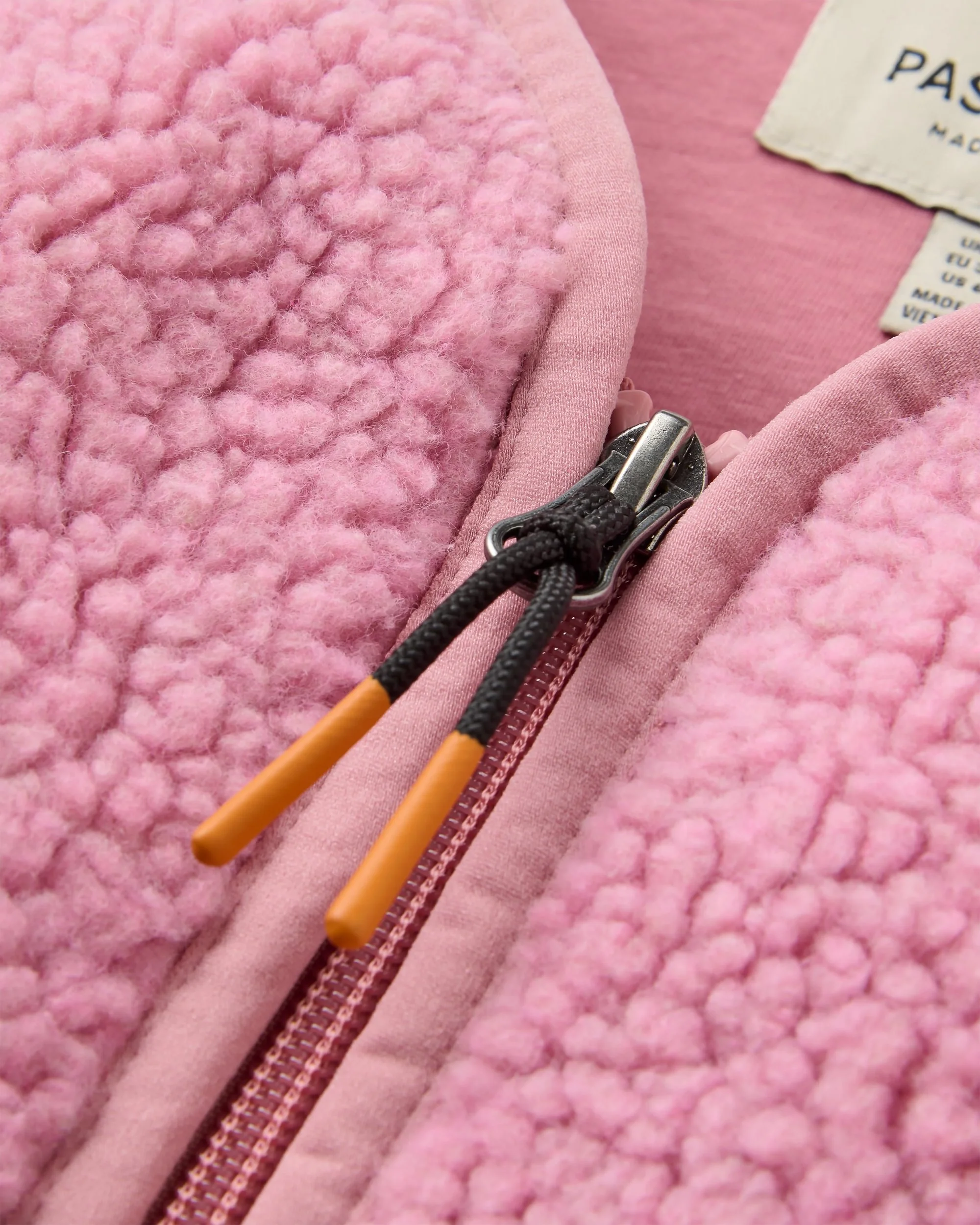 Tawny Collarless Deep-Pile Sherpa Gilet - Pink Haze - Image 8