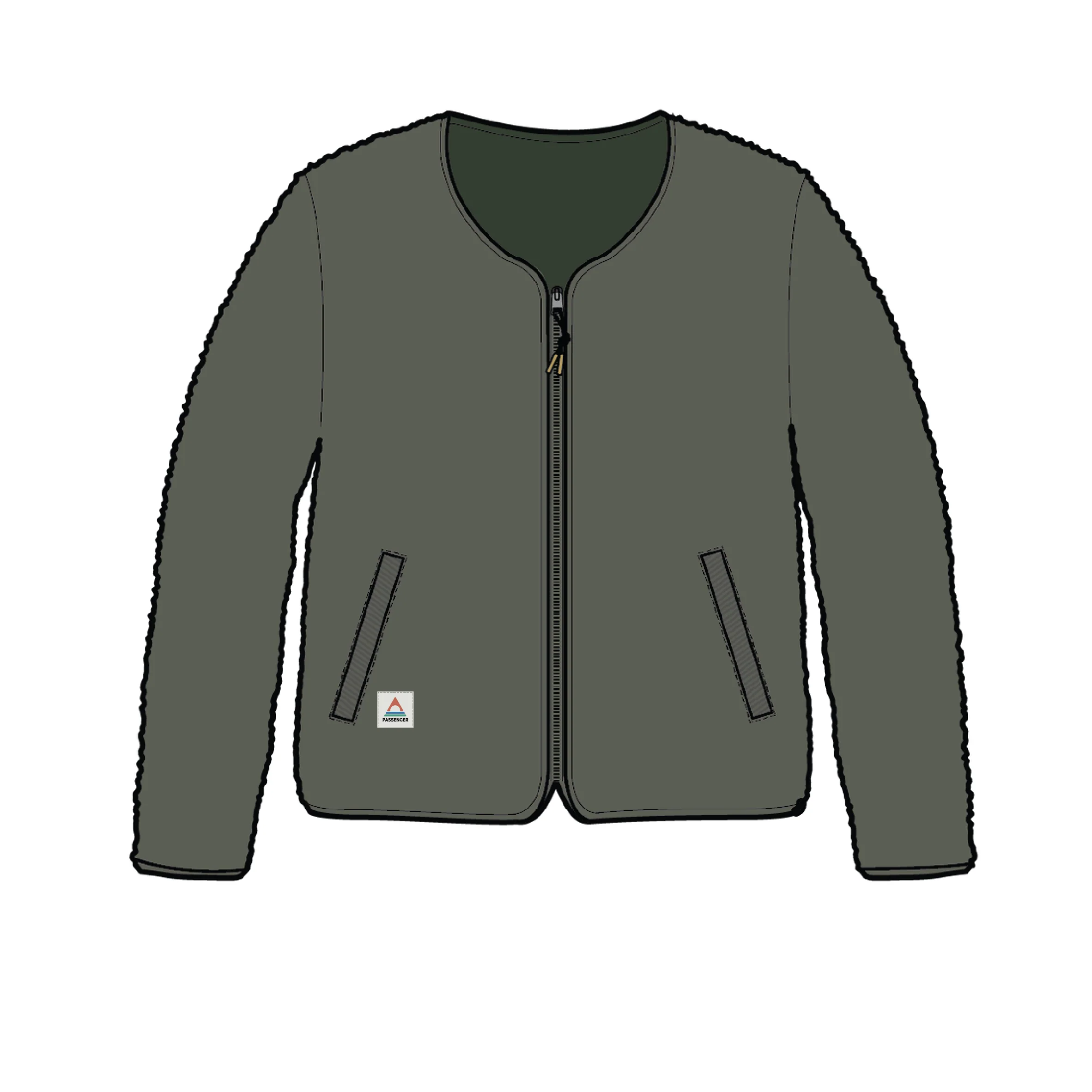 Tawny Deep-Pile Sherpa Fleece - Dusty Olive - Image 7