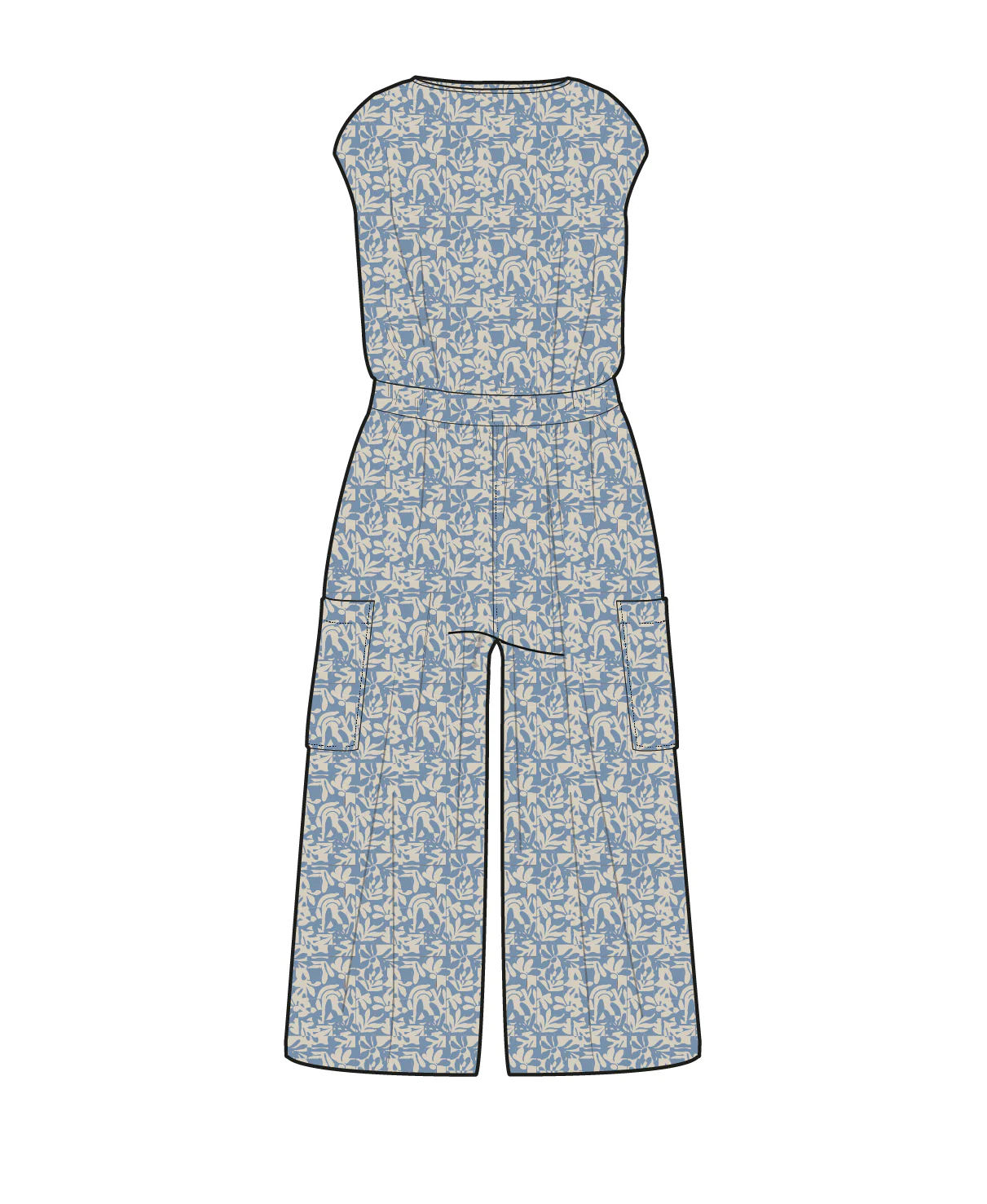 Thimbleberry Jumpsuit - Mountain Foliage Faded Denim - Image 11