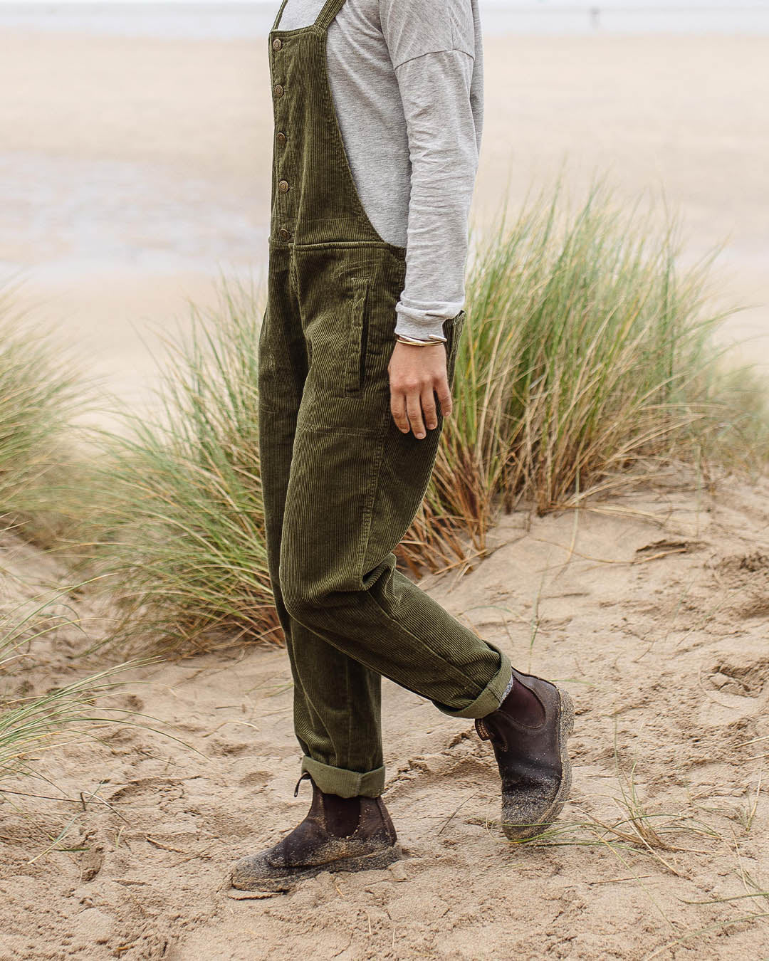 Tiaga Cord Dungarees - Khaki - Image 7