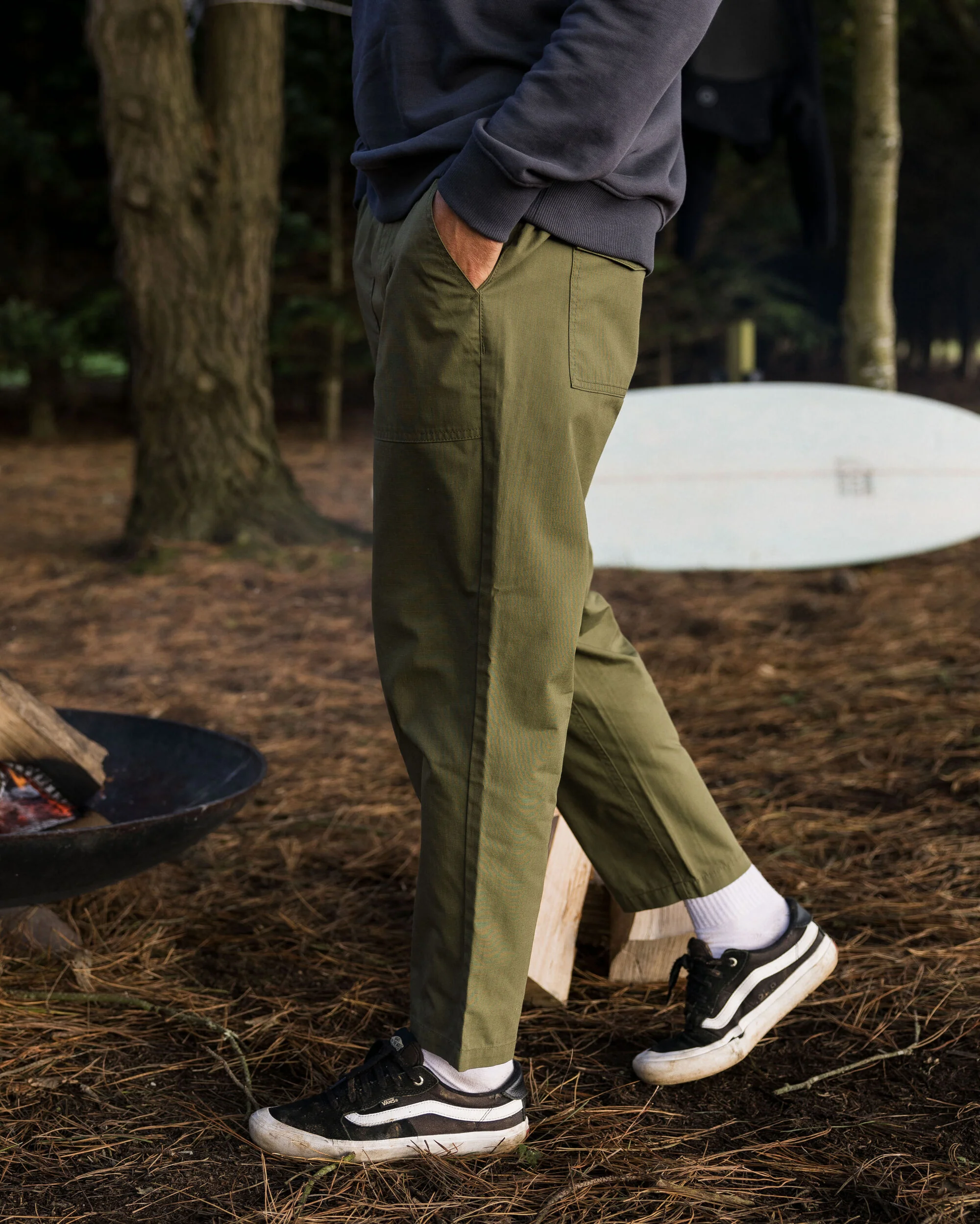 Timeless Crop Trouser - Khaki - Image 2