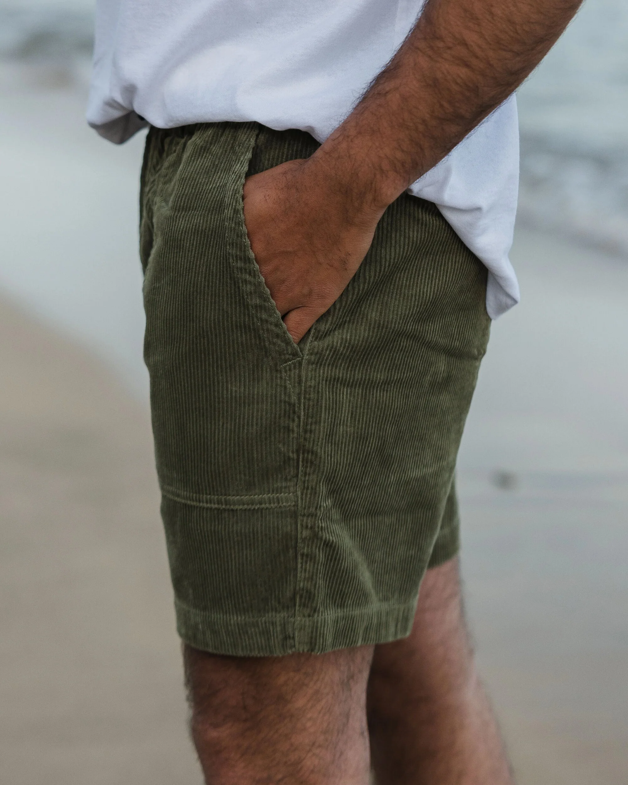 Topanga Cord Short - Khaki - Image 4