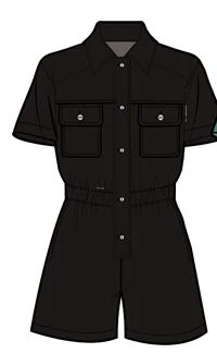 Topaz Short Boiler Suit - Black - Image 9