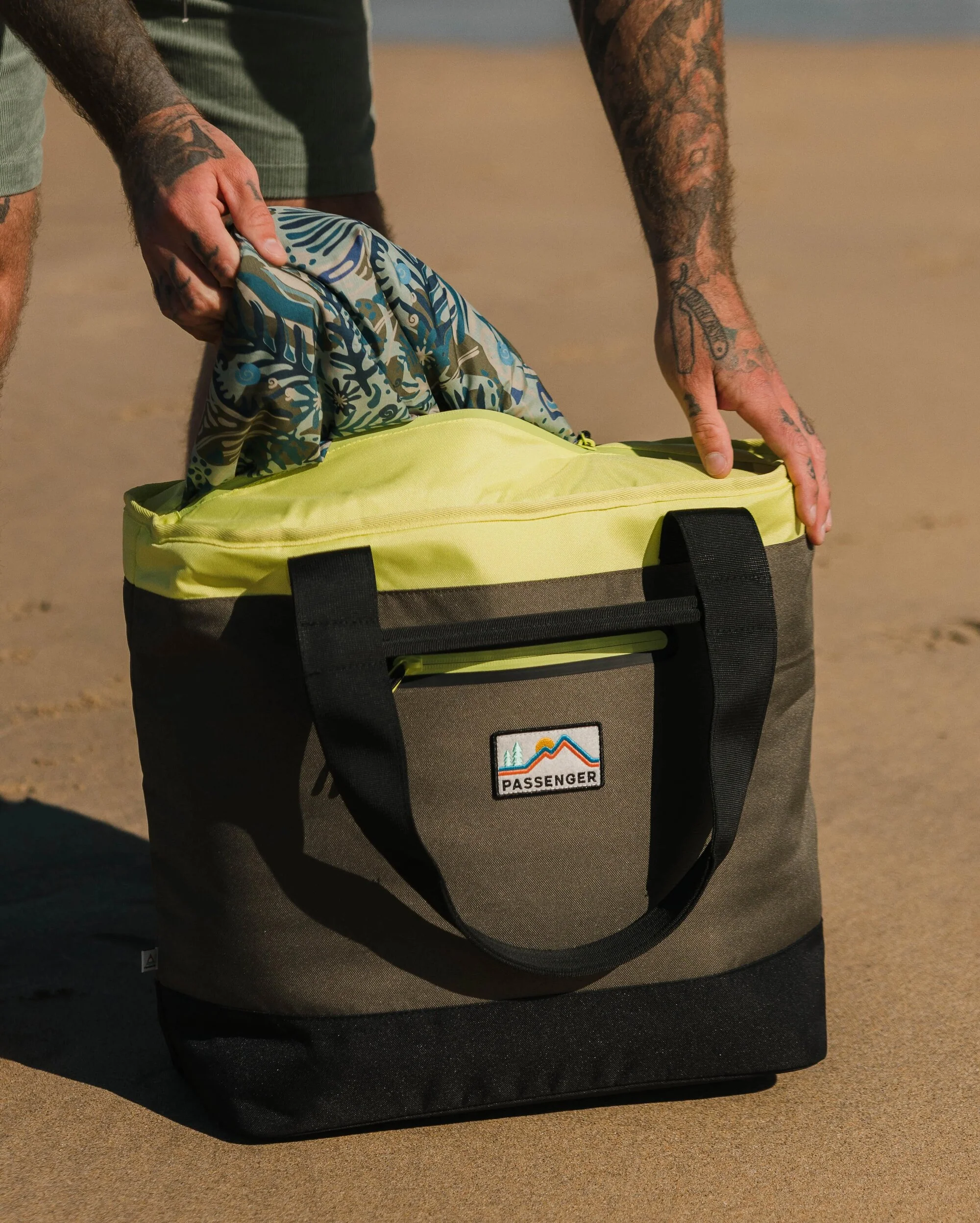 Tote Cooler Bag - Khaki Multi - Image 2