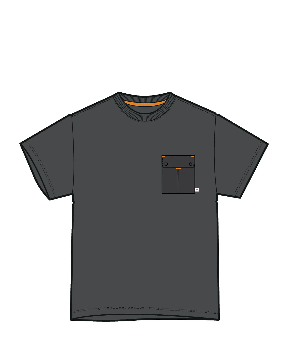 Travel Pocket Relaxed Fit T-Shirt - Black - Image 9