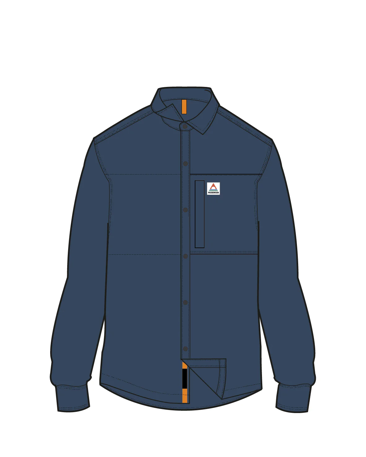 Traveller Stretch Shirt - Dark Denim - Image 9