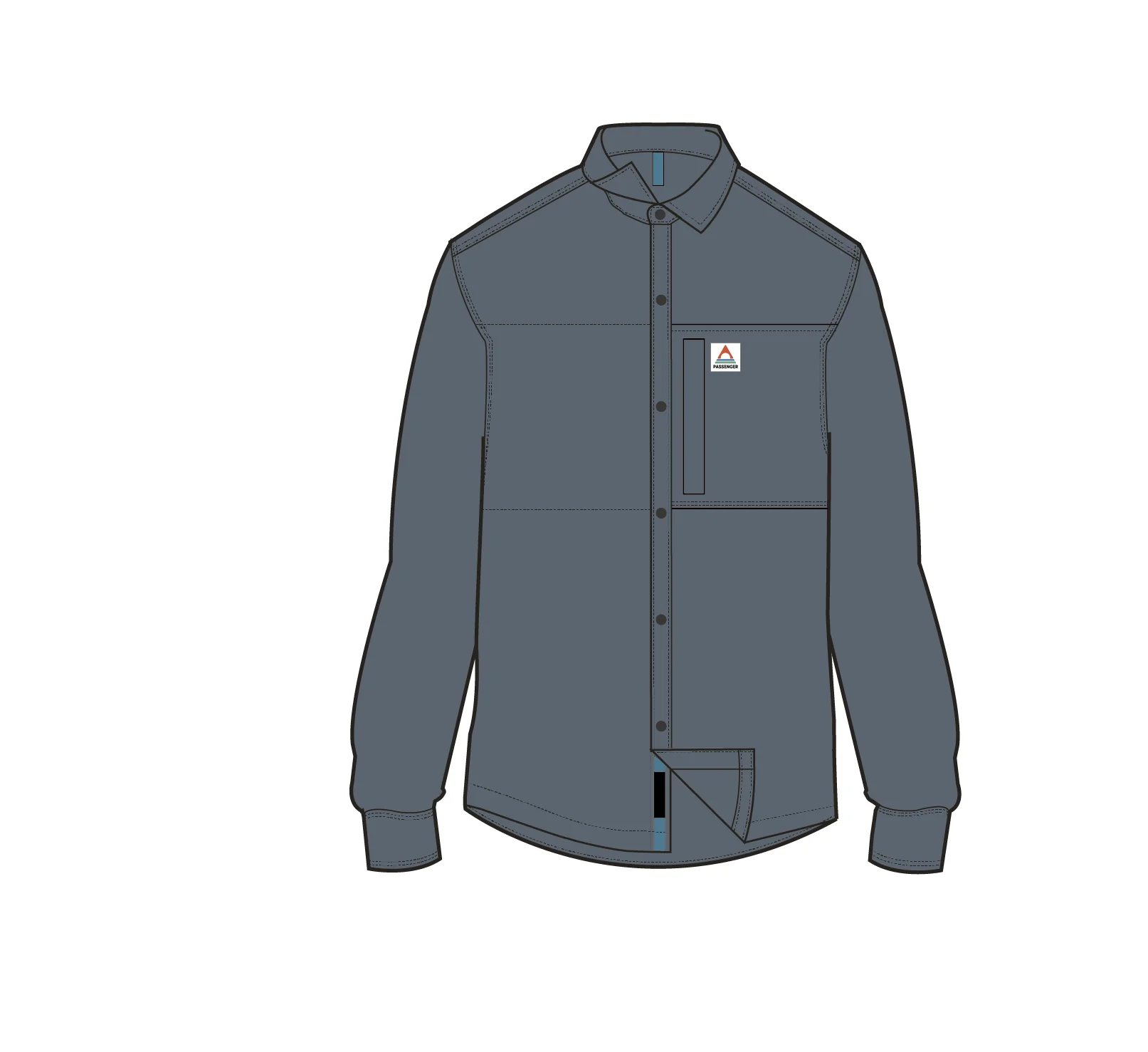 Traveller Stretch Shirt - Storm Grey - Image 7