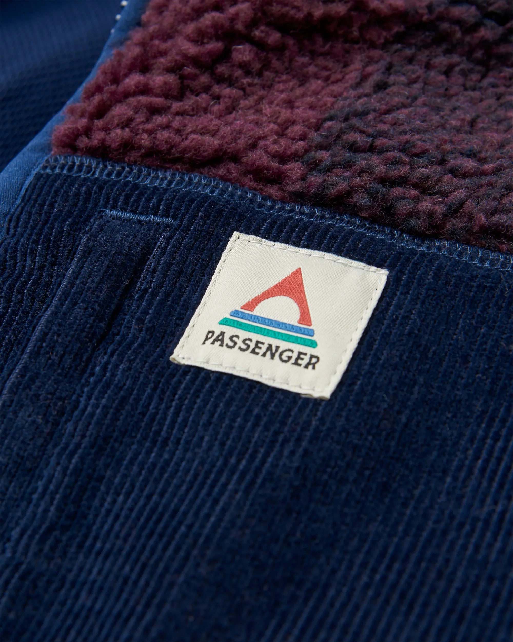 Trekker Deep-Pile Sherpa Fleece - Deep Plum/Deep Navy Check - Image 2