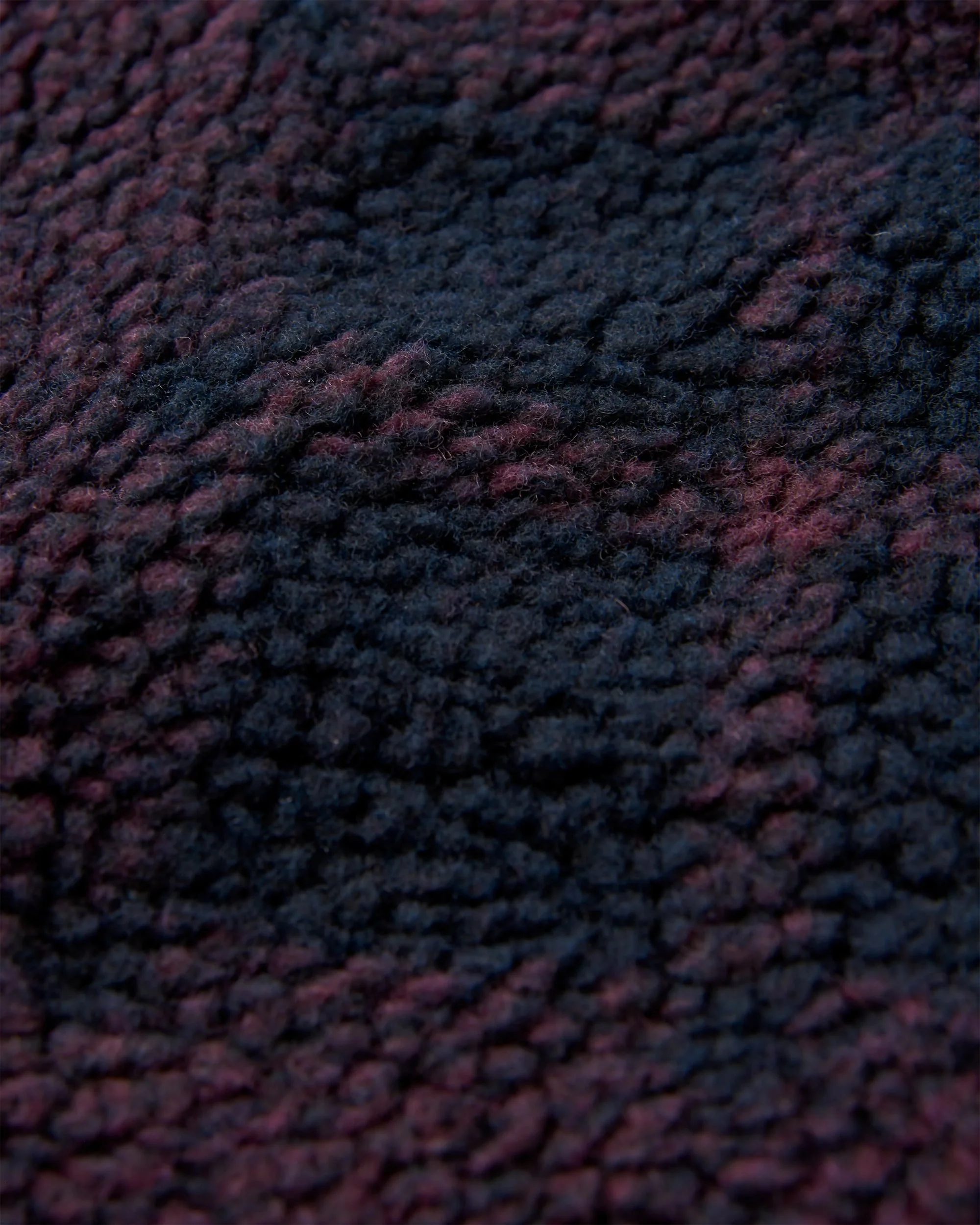Trekker Deep-Pile Sherpa Fleece - Deep Plum/Deep Navy Check - Image 4