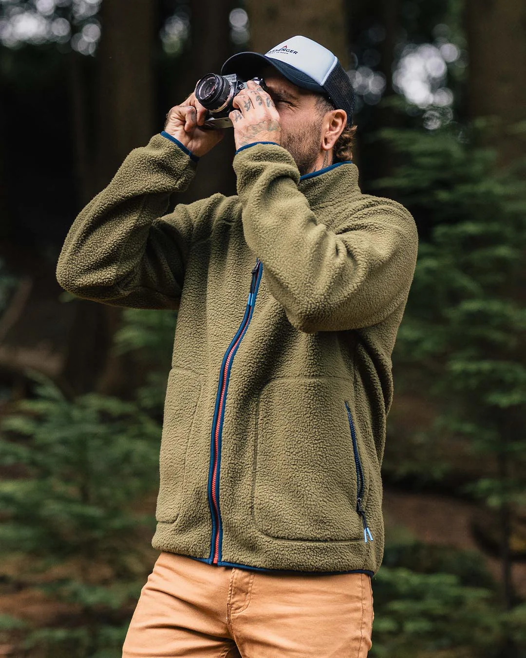 Tripper 2.0 Full Zip Sherpa Fleece - Khaki - Image 4