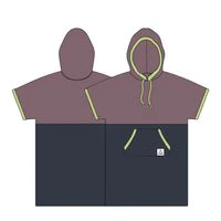 Tulum Towel Poncho - Grape / Charcoal - Image 9
