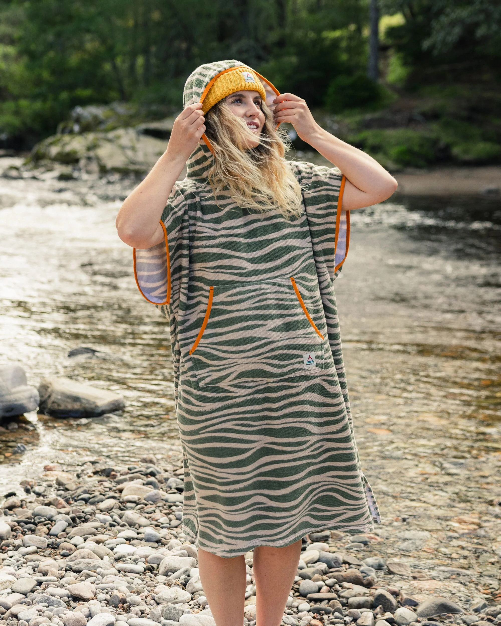 Tulum Towel Poncho - Strata Khaki