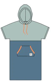 Tulum Towel Poncho - Surf Spray/ Moonlight Blue - Image 7