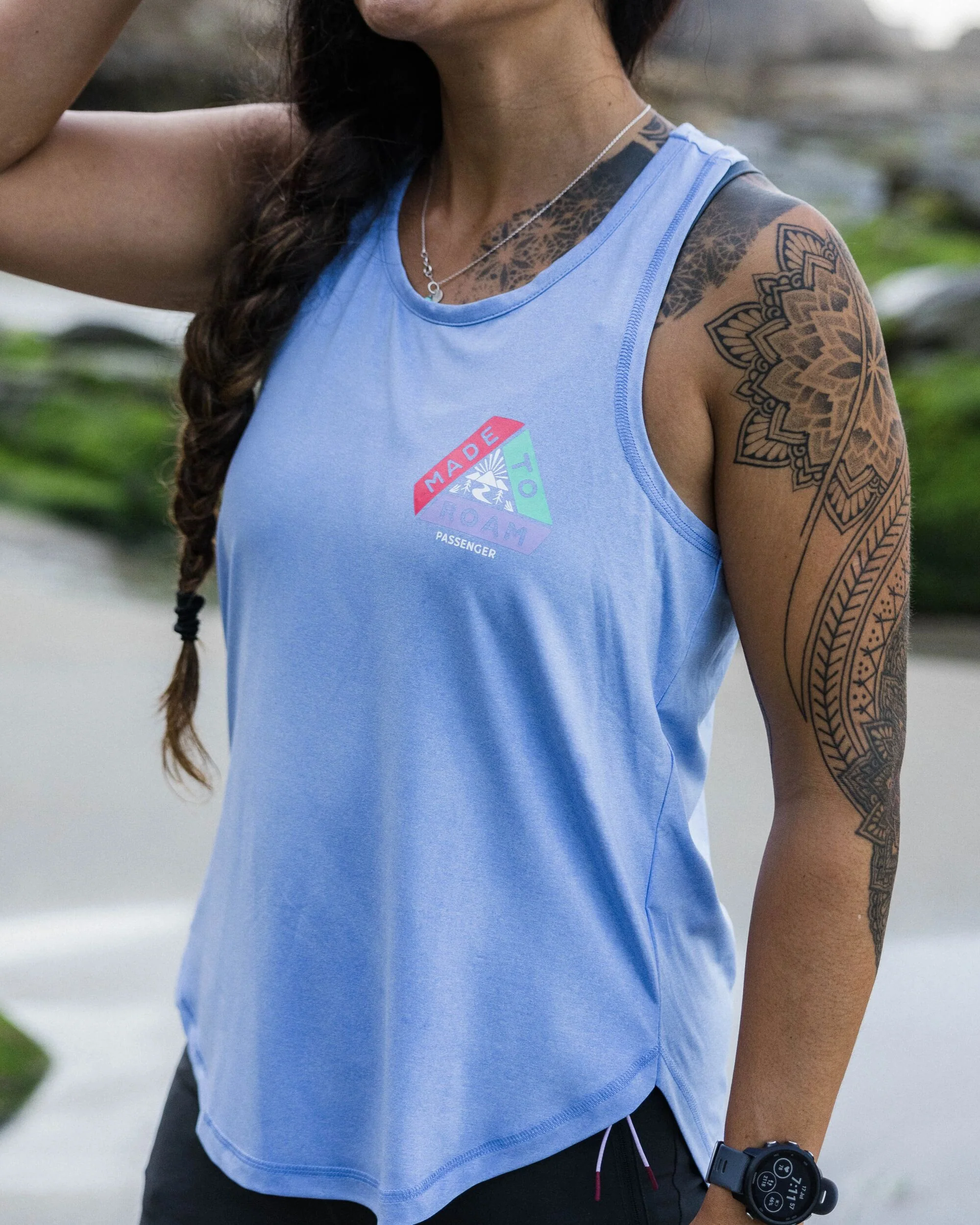 Twist Marl Active Vest - Cornflower Marl