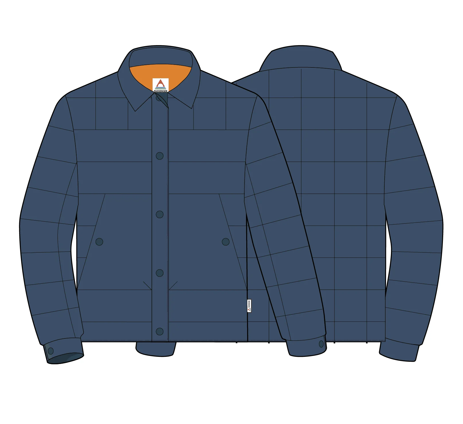 Vanlifer Insulated Overshirt - Dark Denim - Image 12