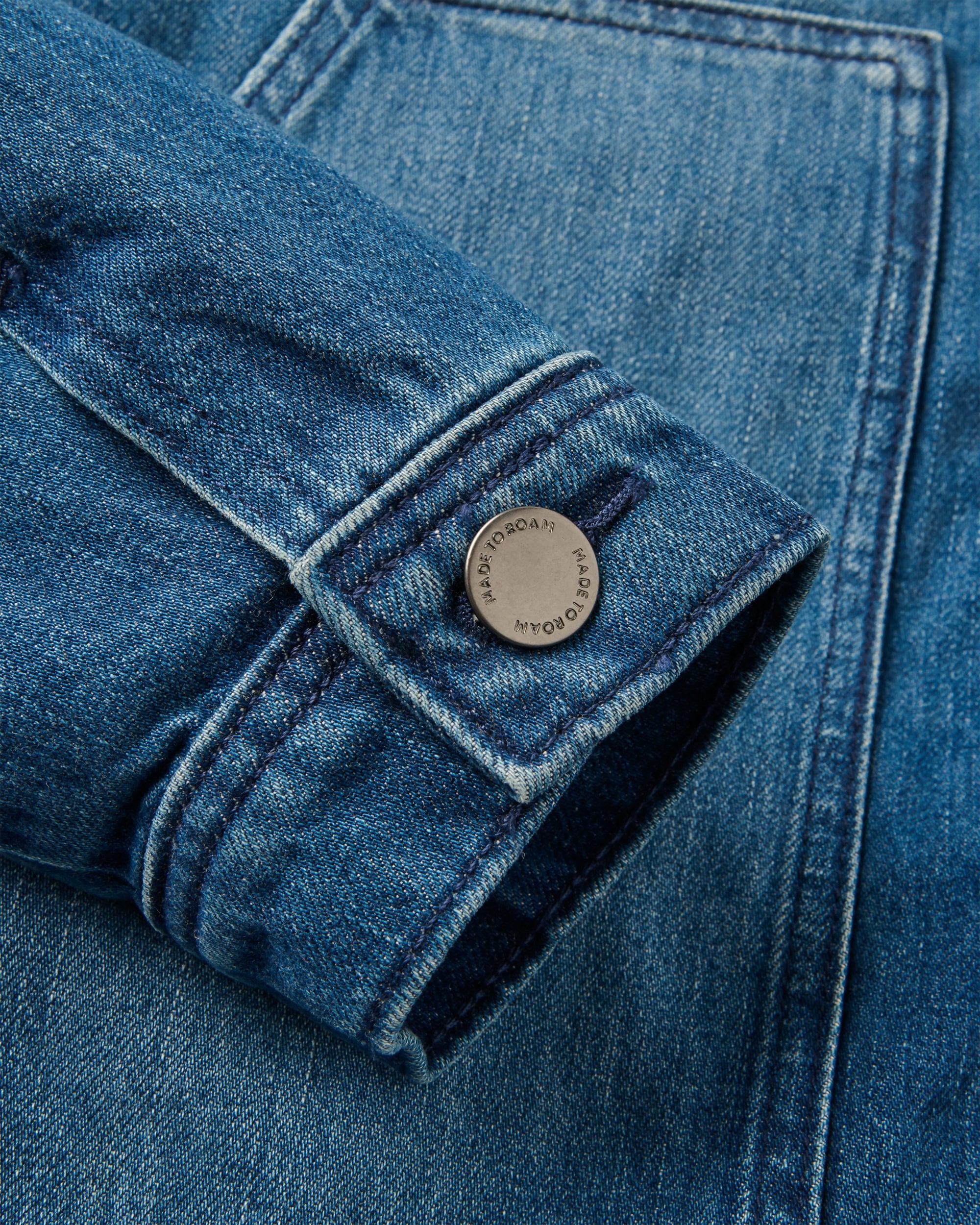 Vantage Lined Denim Jacket - Mid Wash Denim - Image 10