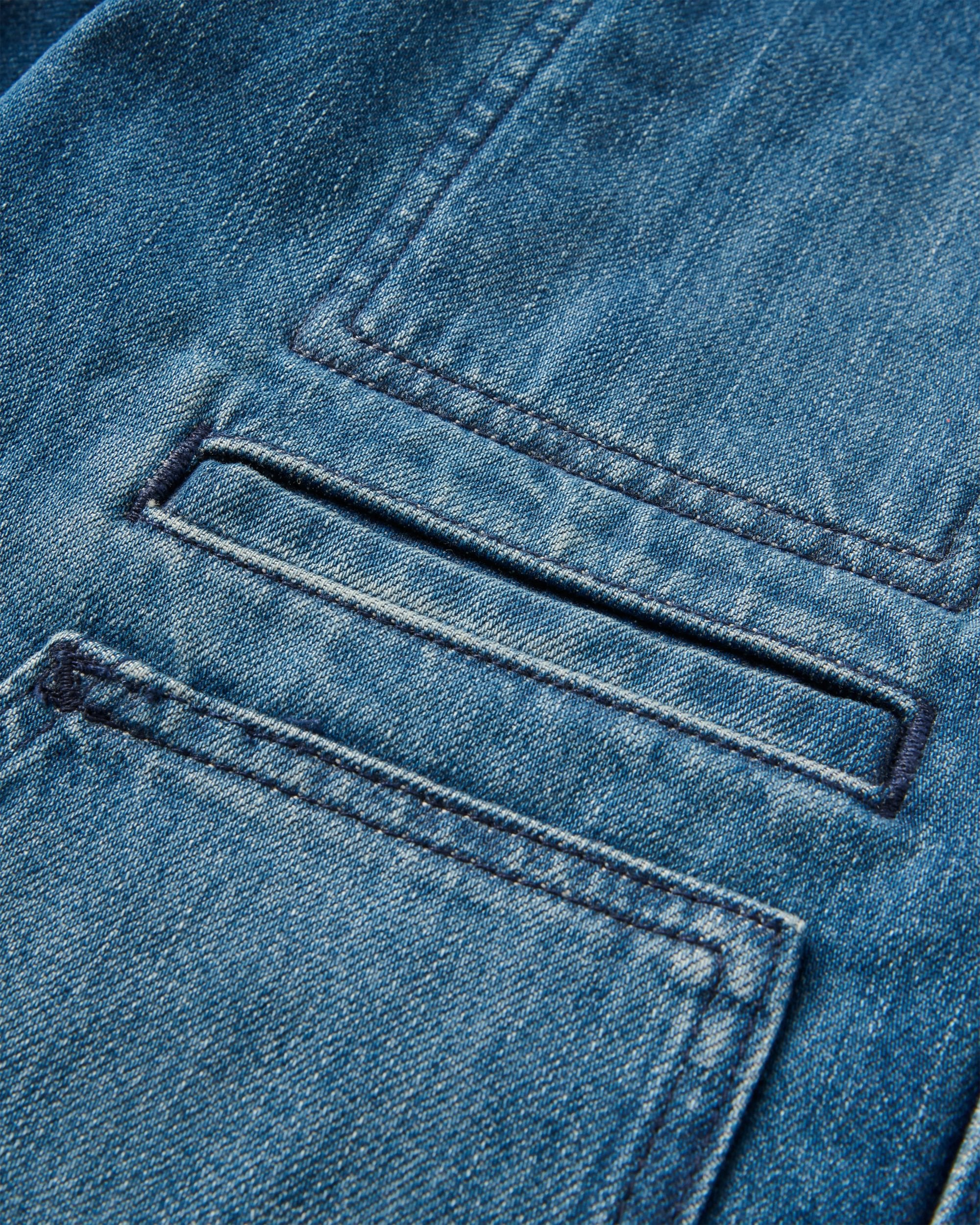 Vantage Lined Denim Jacket - Mid Wash Denim - Image 9